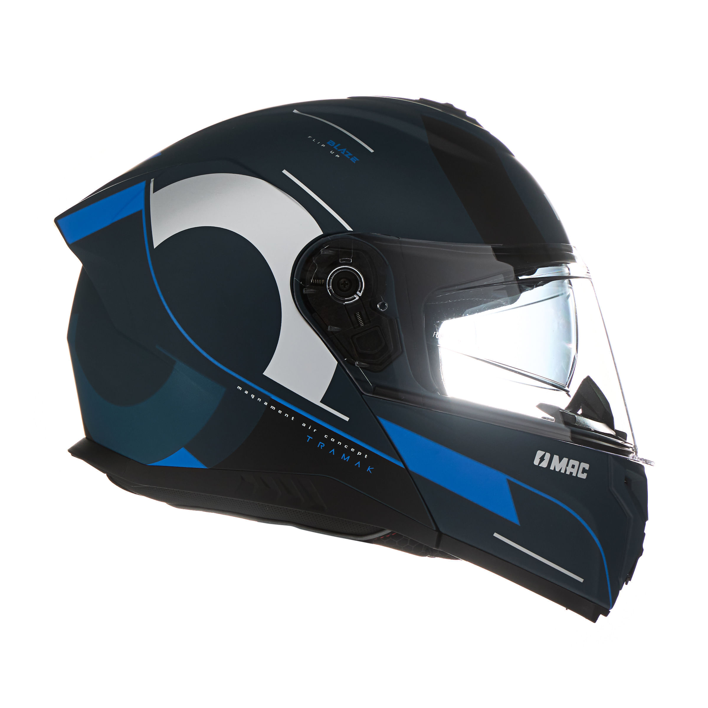 Casco MAC 166 Blaze Tramak Negro / Azul / Mate