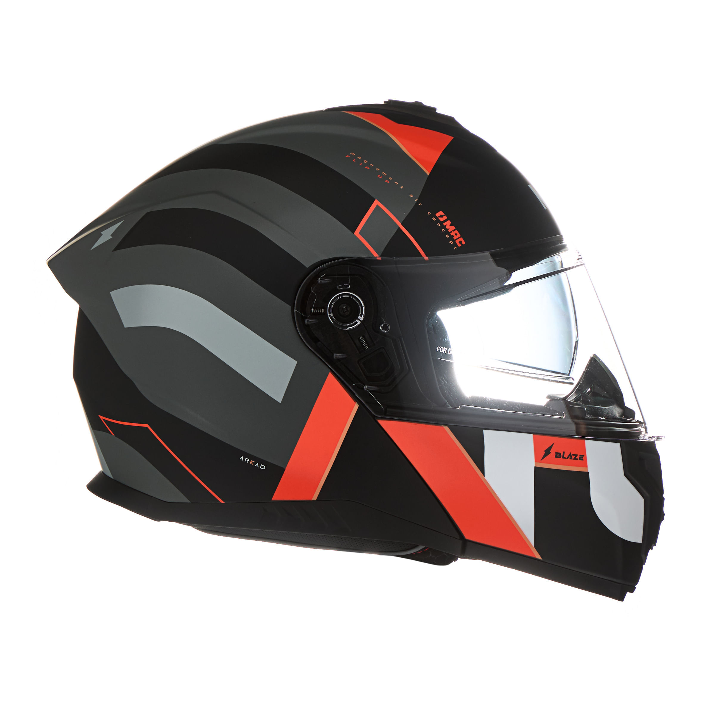 Casco MAC 166 Blaze Arkad Negro / Rojo / Mate