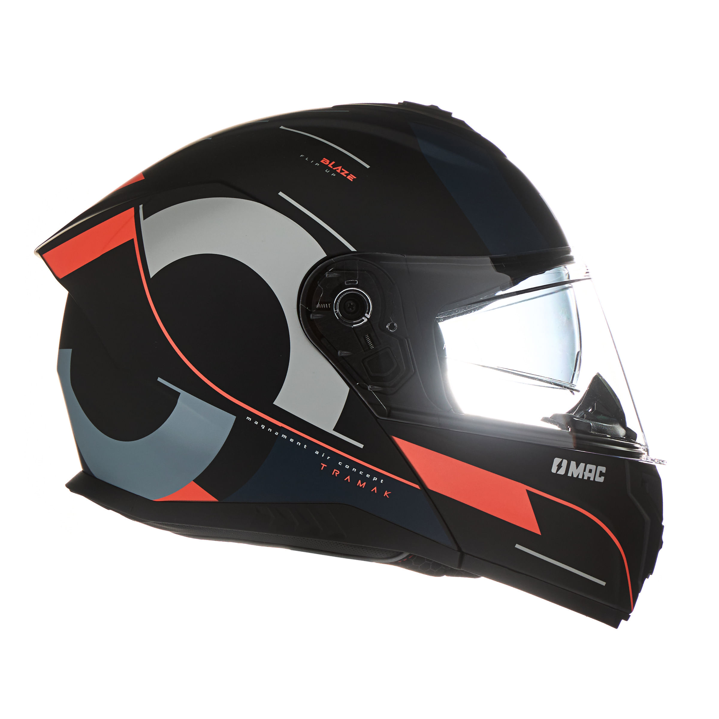 Casco MAC 166 Blaze Tramak Negro / Rojo / Mate
