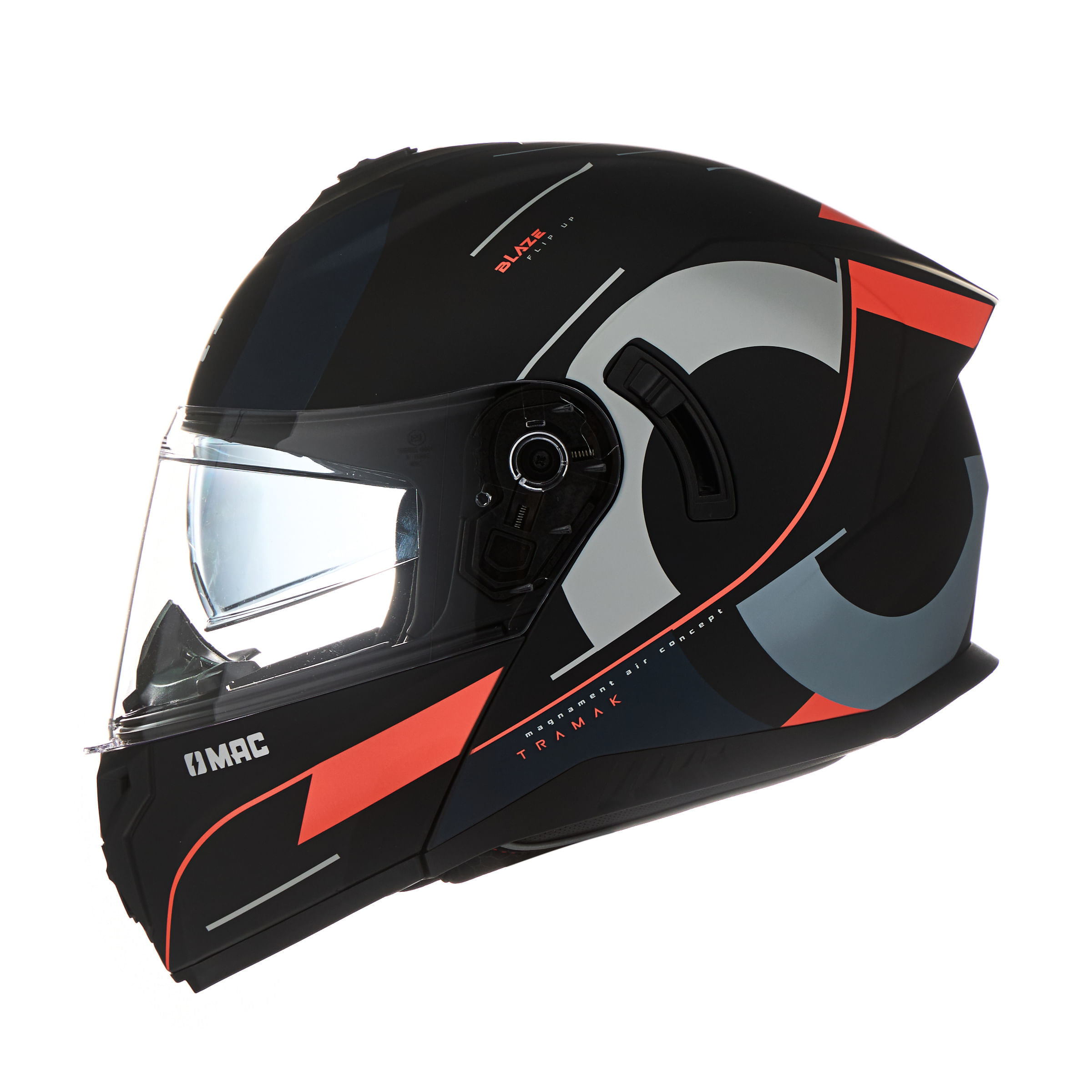 Casco MAC 166 Blaze Tramak Negro / Rojo / Mate