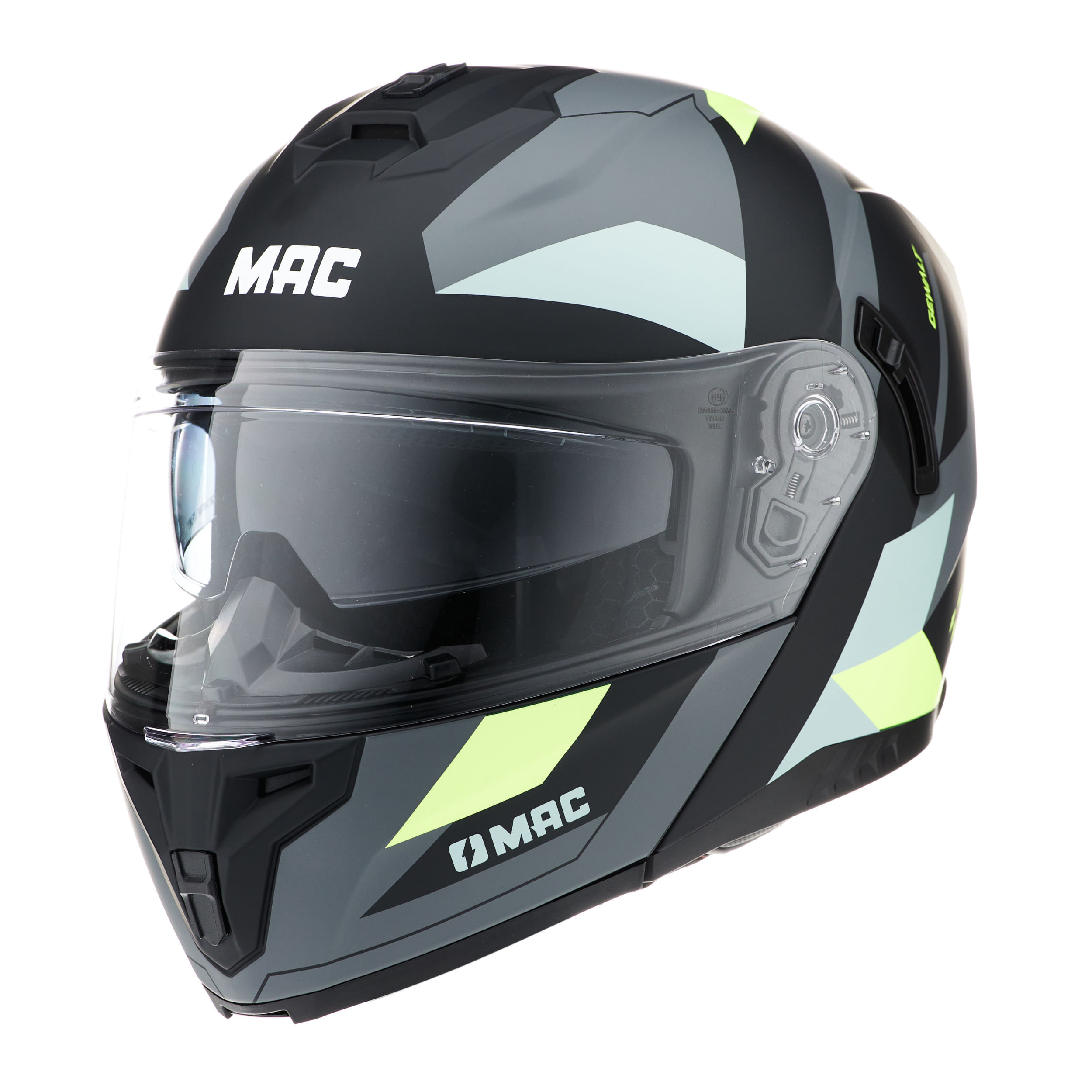 Casco MAC 166 Blaze Gewalt Gris / Amarillo / Mate