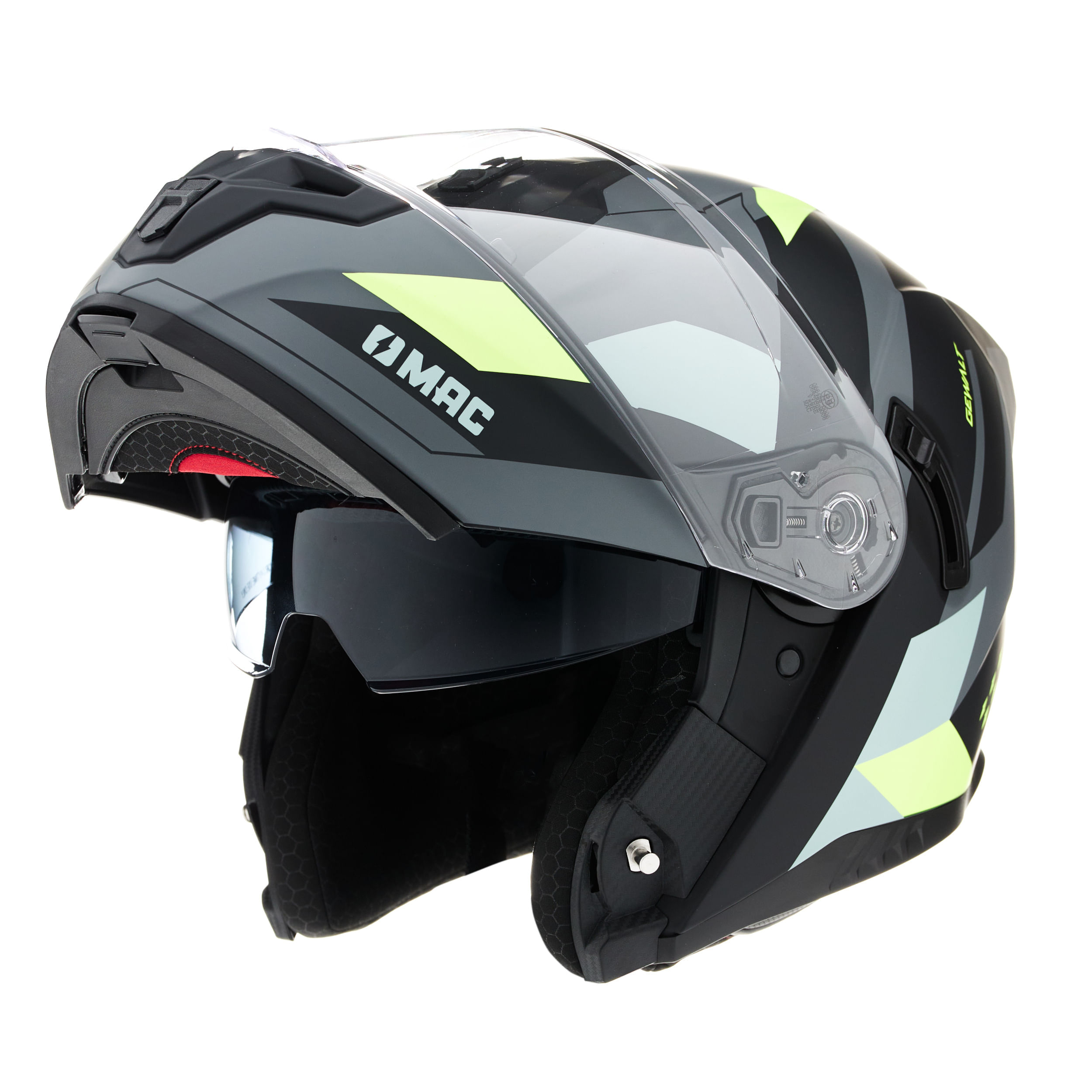 Casco MAC 166 Blaze Gewalt Gris / Amarillo / Mate