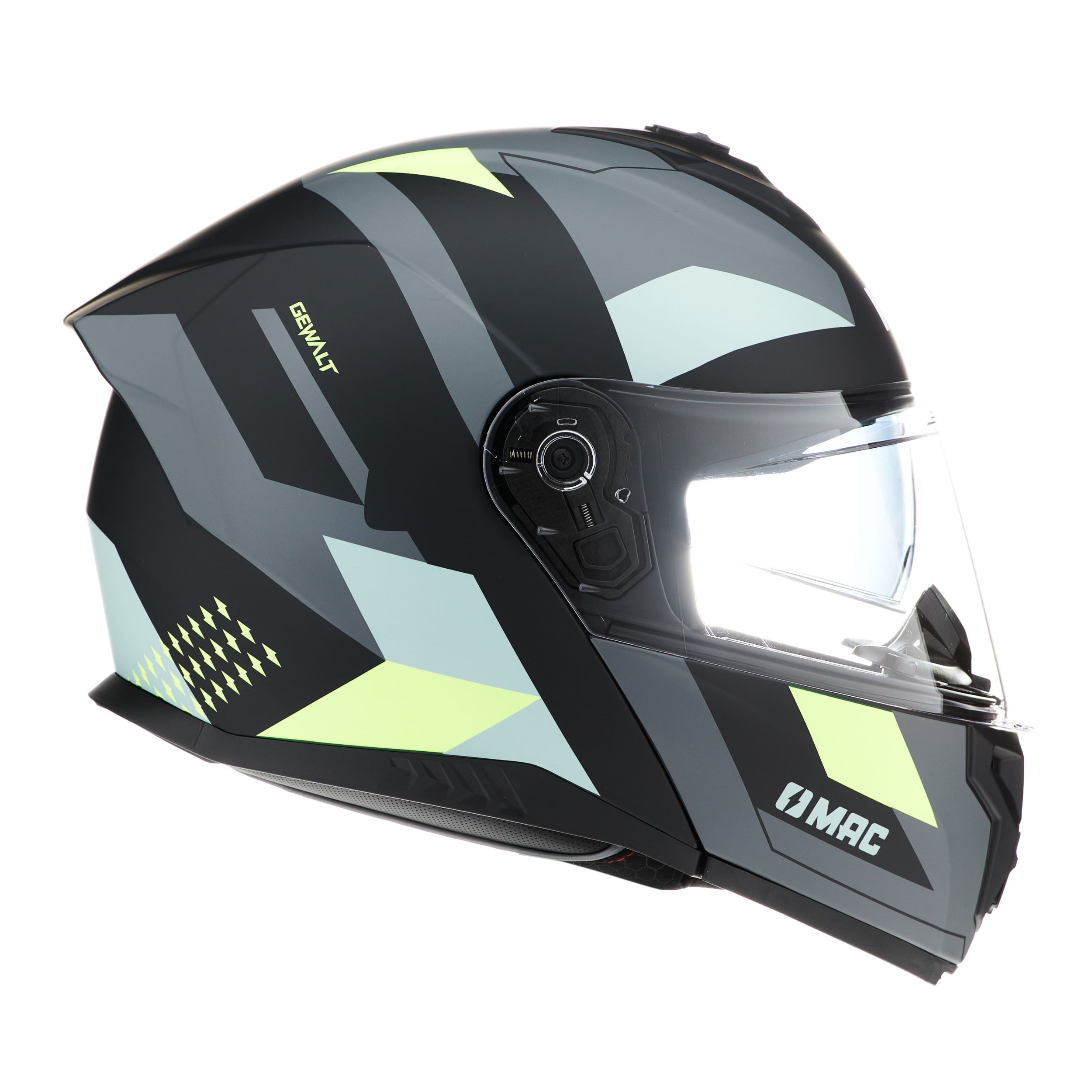 Casco MAC 166 Blaze Gewalt Gris / Amarillo / Mate