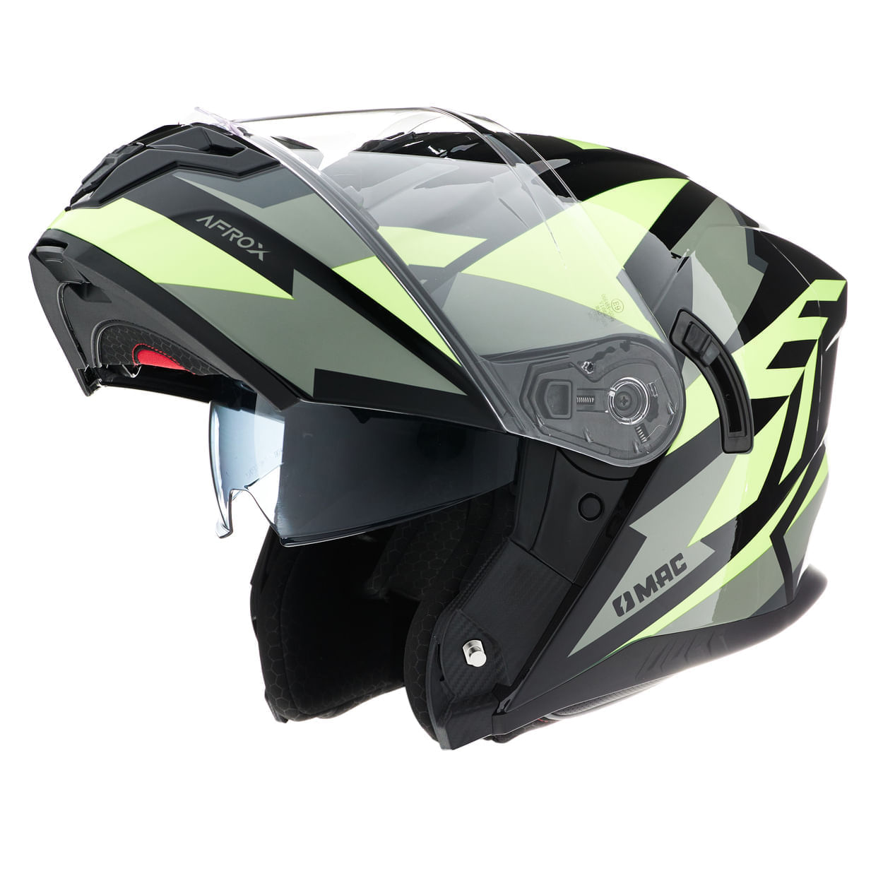 Casco MAC 166 Blaze Afrox Negro / Amarillo / Brillo
