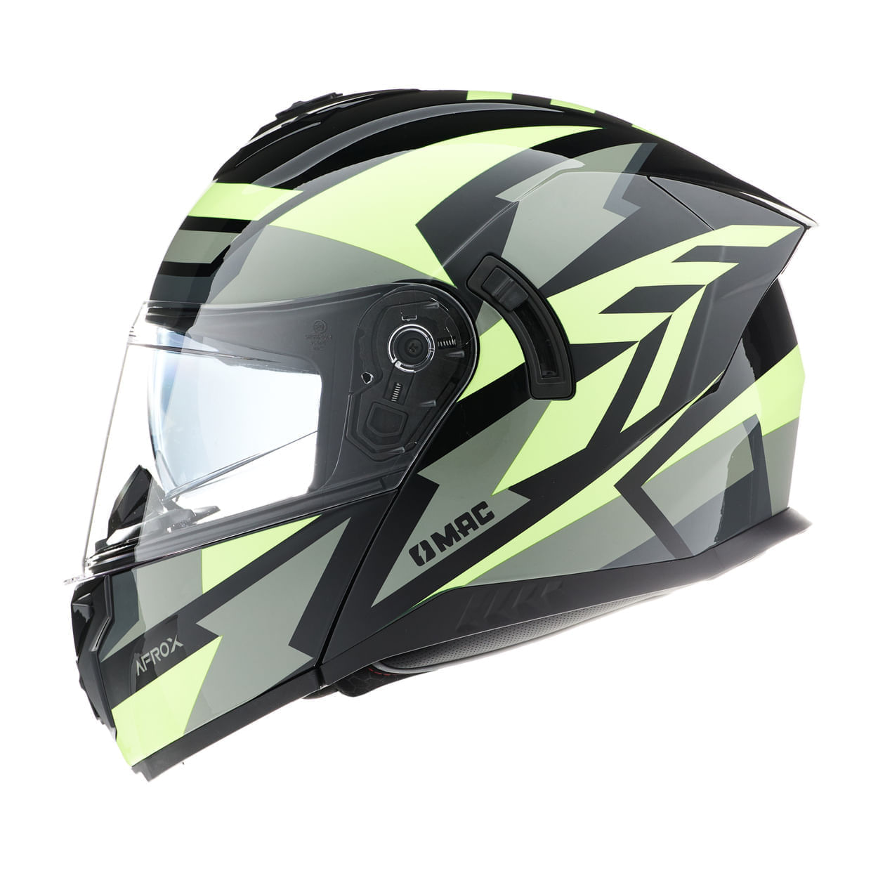 Casco MAC 166 Blaze Afrox Negro / Amarillo / Brillo