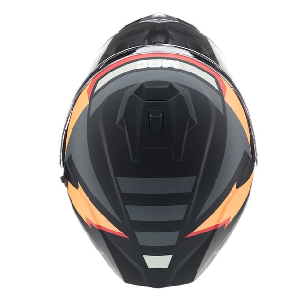 Casco MAC 166 Blaze Afrox Negro / Naranja / Mate