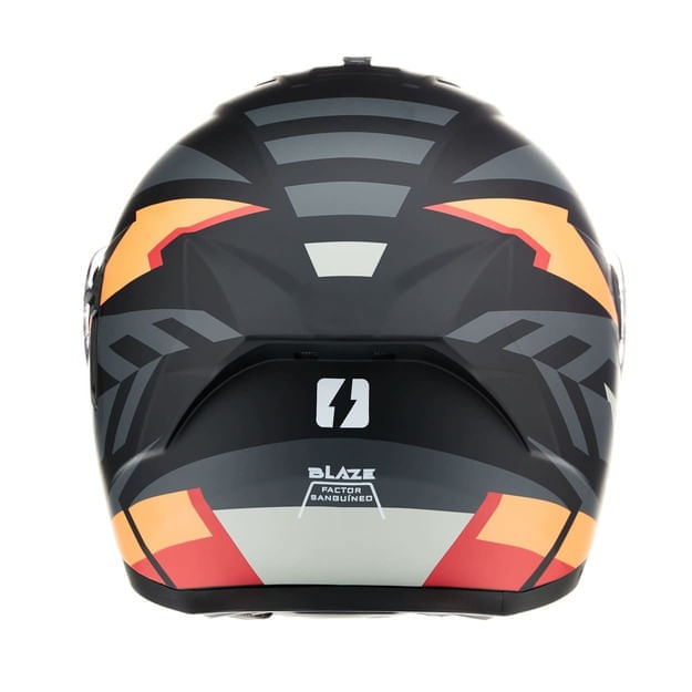 Casco MAC 166 Blaze Afrox Negro / Naranja / Mate