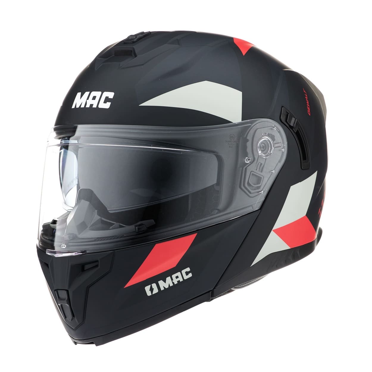 Casco MAC 166 Blaze Gewalt Negro / Rojo / Mate