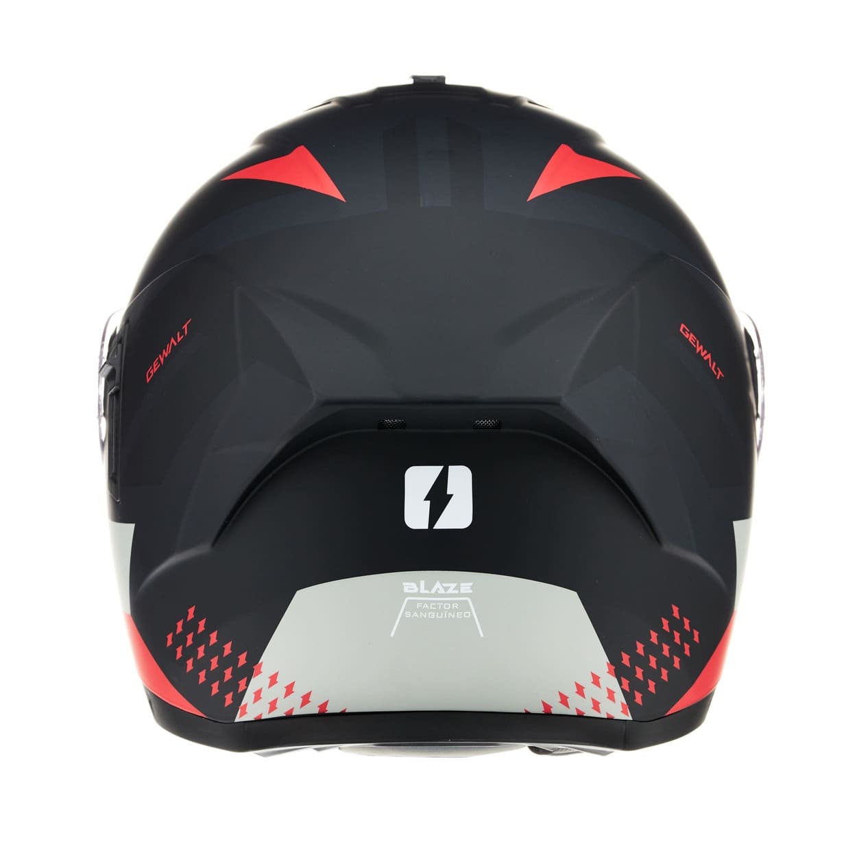 Casco MAC 166 Blaze Gewalt Negro / Rojo / Mate