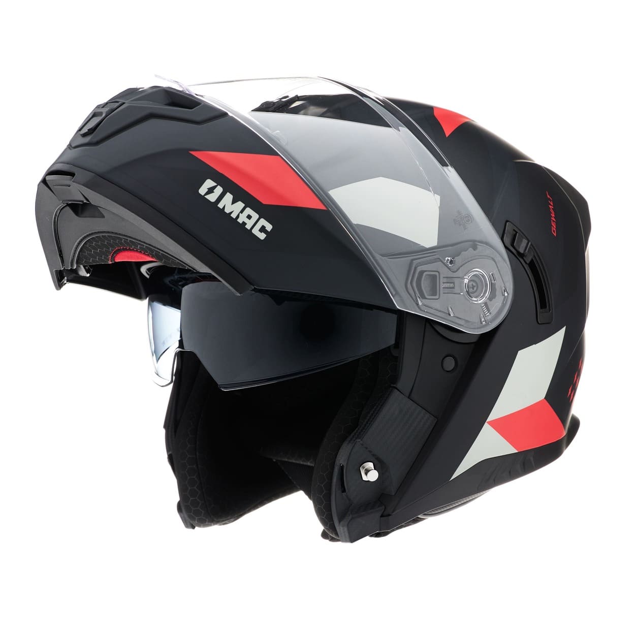 Casco MAC 166 Blaze Gewalt Negro / Rojo / Mate