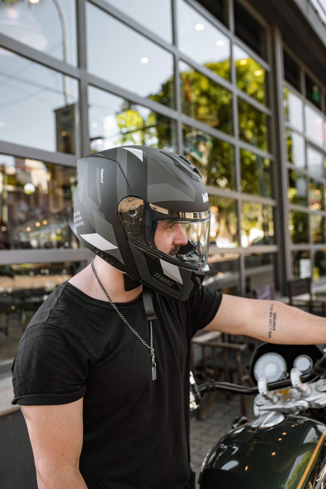 Casco MAC 166 Blaze Gewalt Negro / Gris / Mate