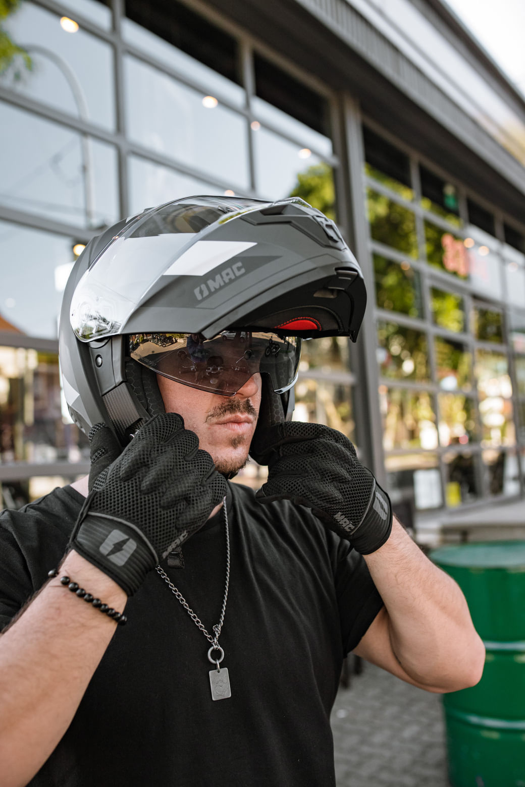 Casco MAC 166 Blaze Gewalt Negro / Gris / Mate