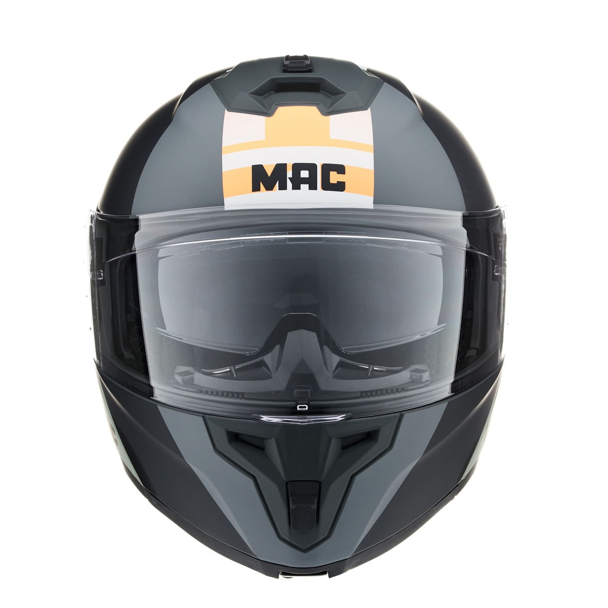Casco MAC 166 Blaze Monarch Negro / Naranja / Mate