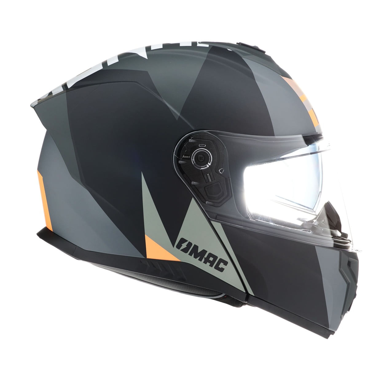 Casco MAC 166 Blaze Monarch Negro / Naranja / Mate