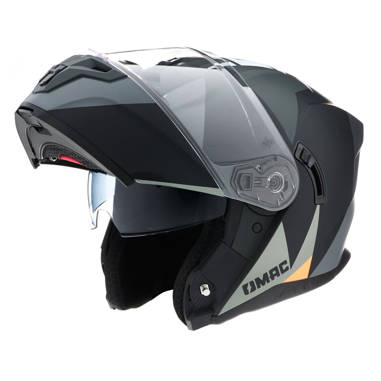 Casco MAC 166 Blaze Monarch Negro / Naranja / Mate