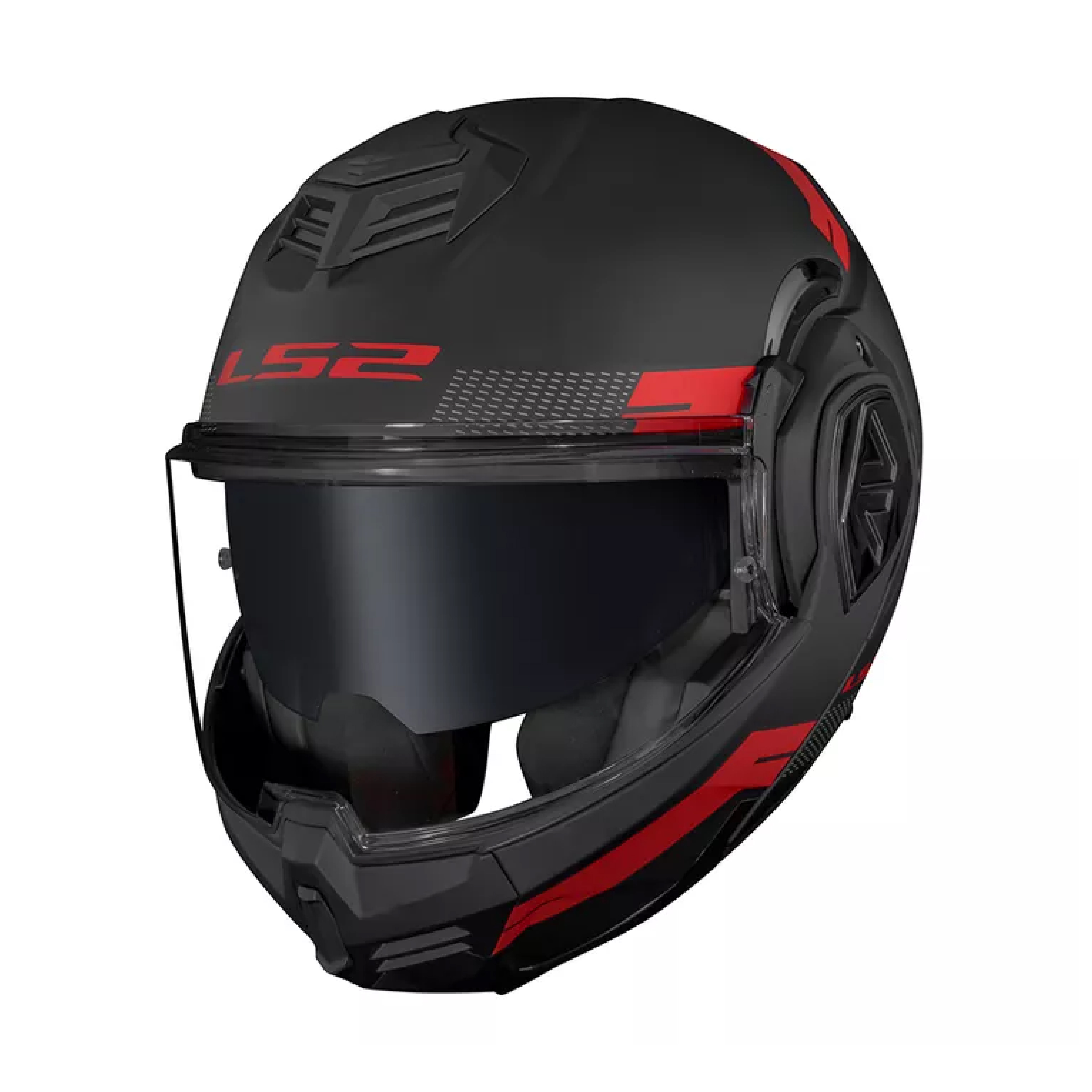 Casco LS2 906 Advant Bend Negro / Rojo / Mate