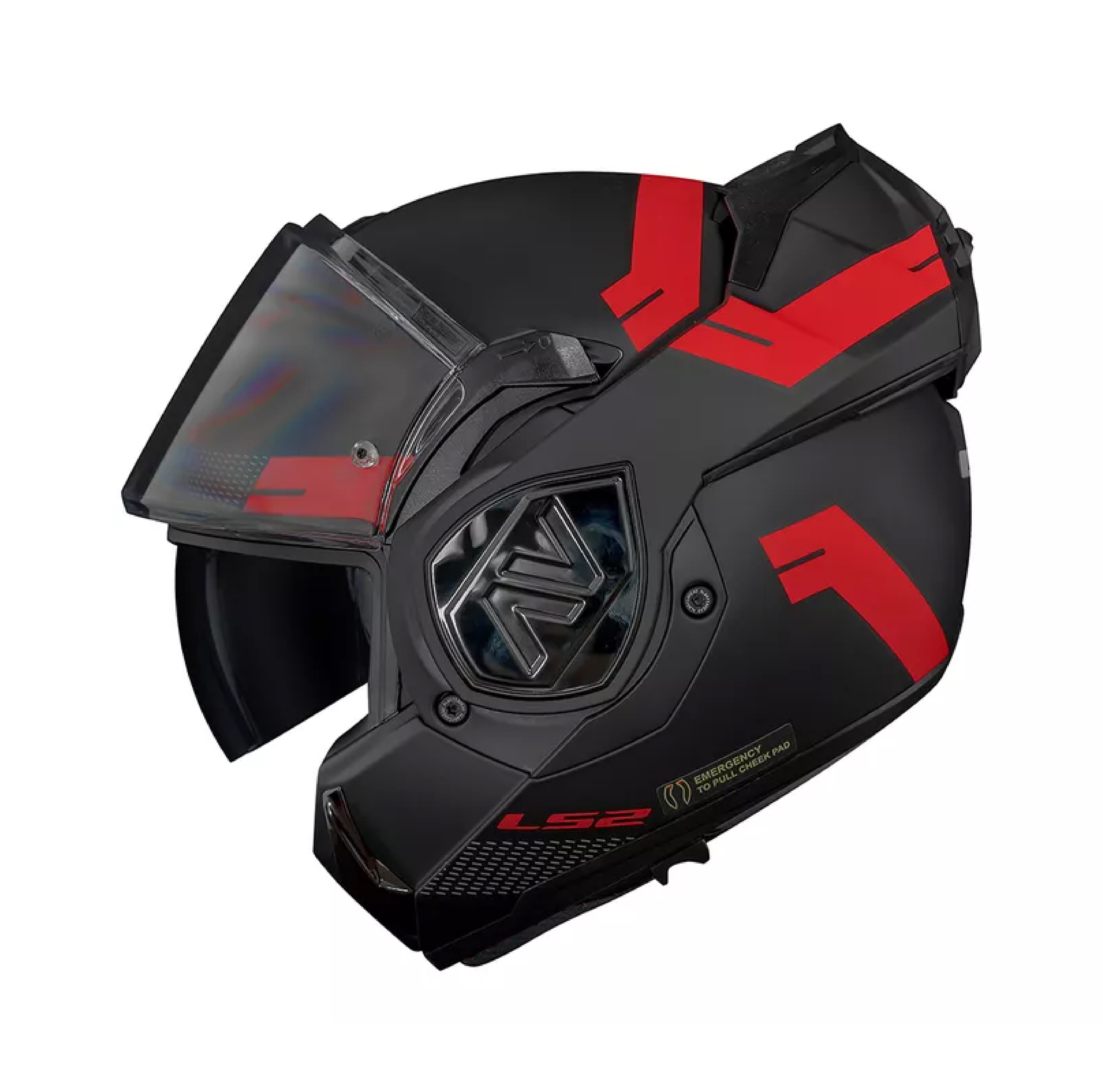 Casco LS2 906 Advant Bend Negro / Rojo / Mate