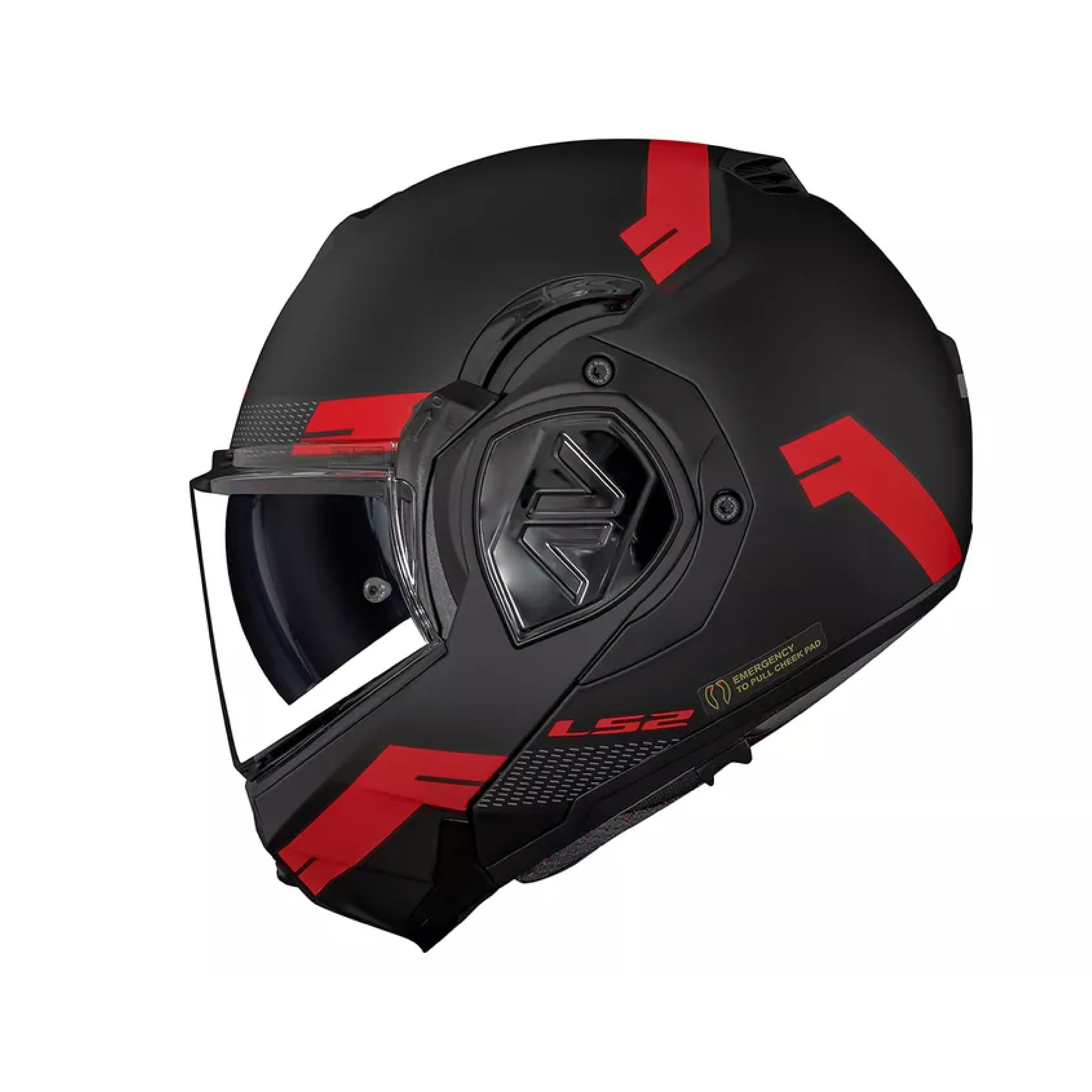 Casco LS2 906 Advant Bend Negro / Rojo / Mate