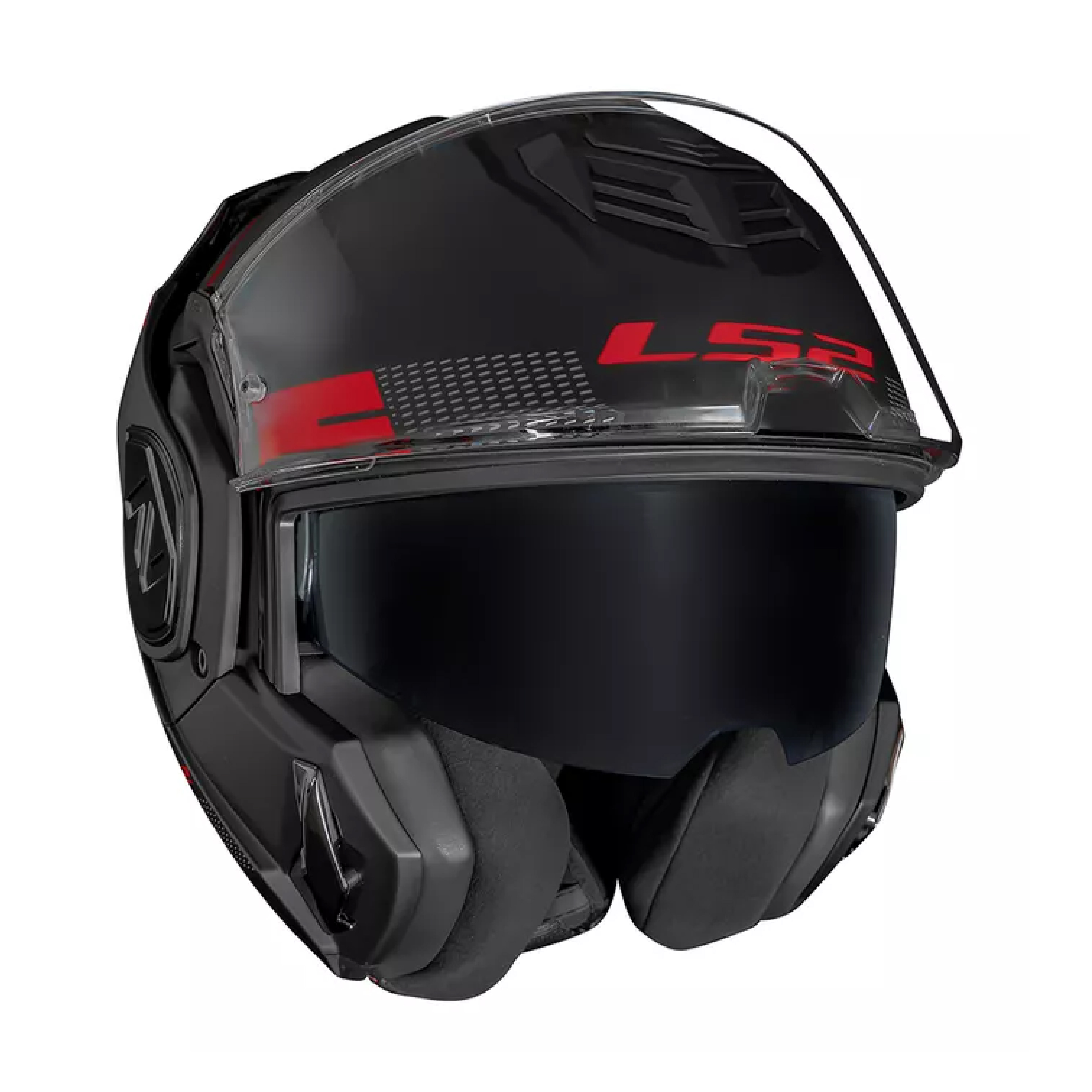 Casco LS2 906 Advant Bend Negro / Rojo / Mate