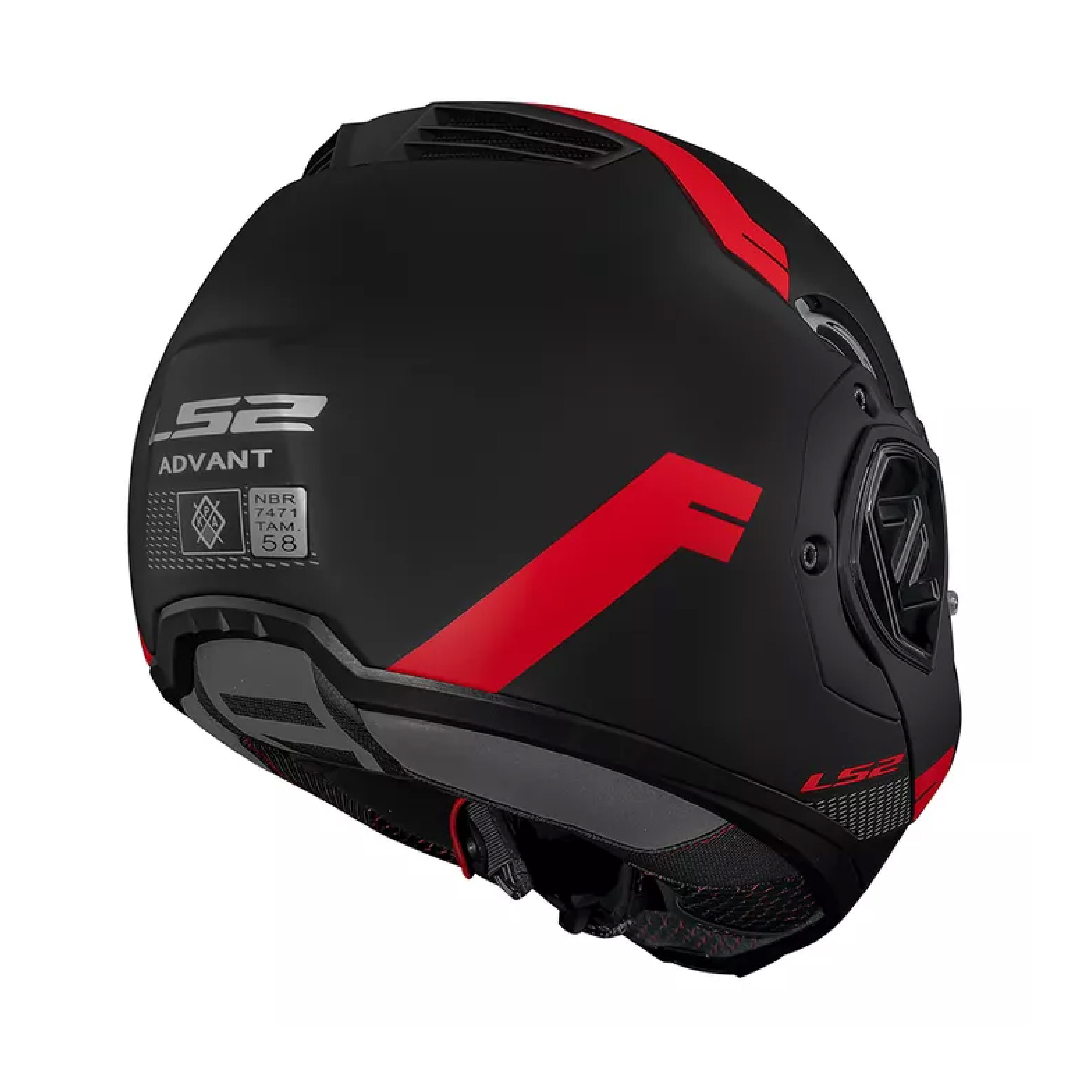 Casco LS2 906 Advant Bend Negro / Rojo / Mate