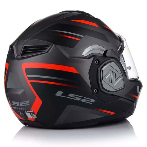 Casco LS2 906 Advant Kuka Negro / Rojo / Mate