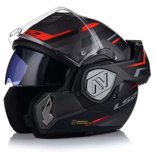 Casco LS2 906 Advant Kuka Negro / Rojo / Mate