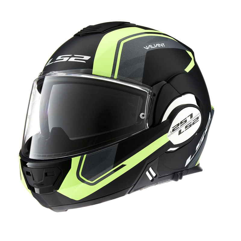 Casco LS2 399 Valiant Line Amarillo / Negro / Mate