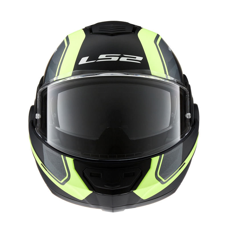 Casco LS2 399 Valiant Line Amarillo / Negro / Mate