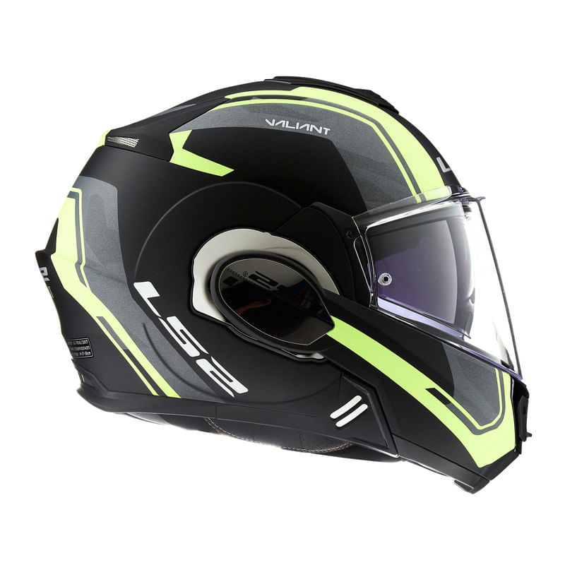 Casco LS2 399 Valiant Line Amarillo / Negro / Mate