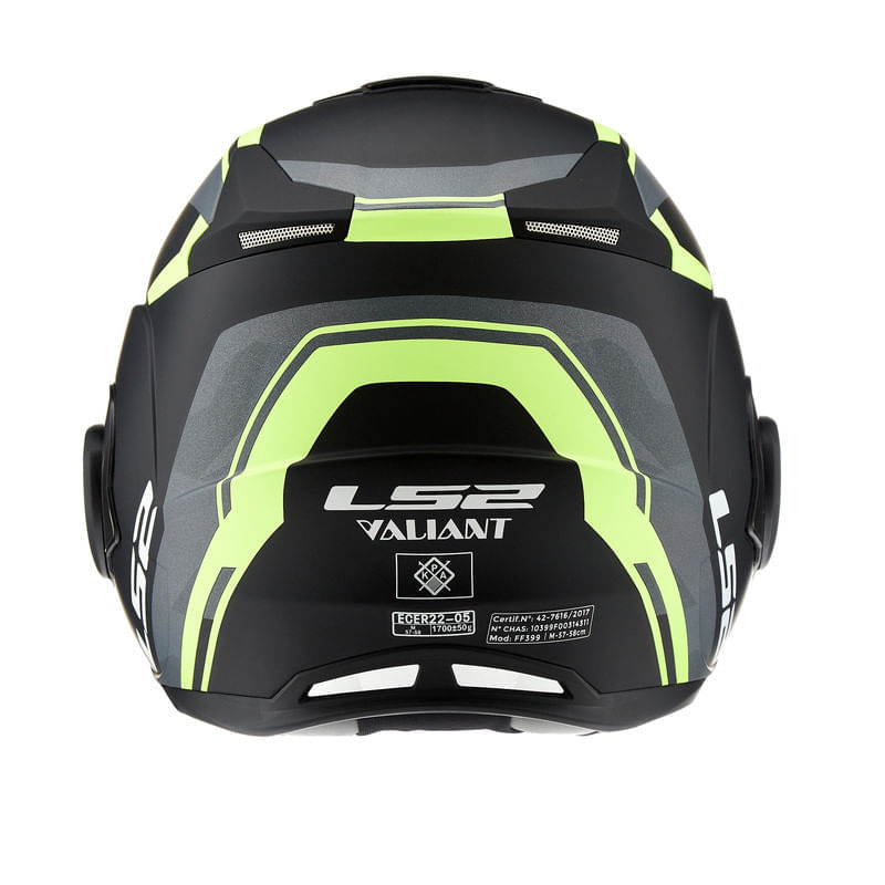 Casco LS2 399 Valiant Line Amarillo / Negro / Mate