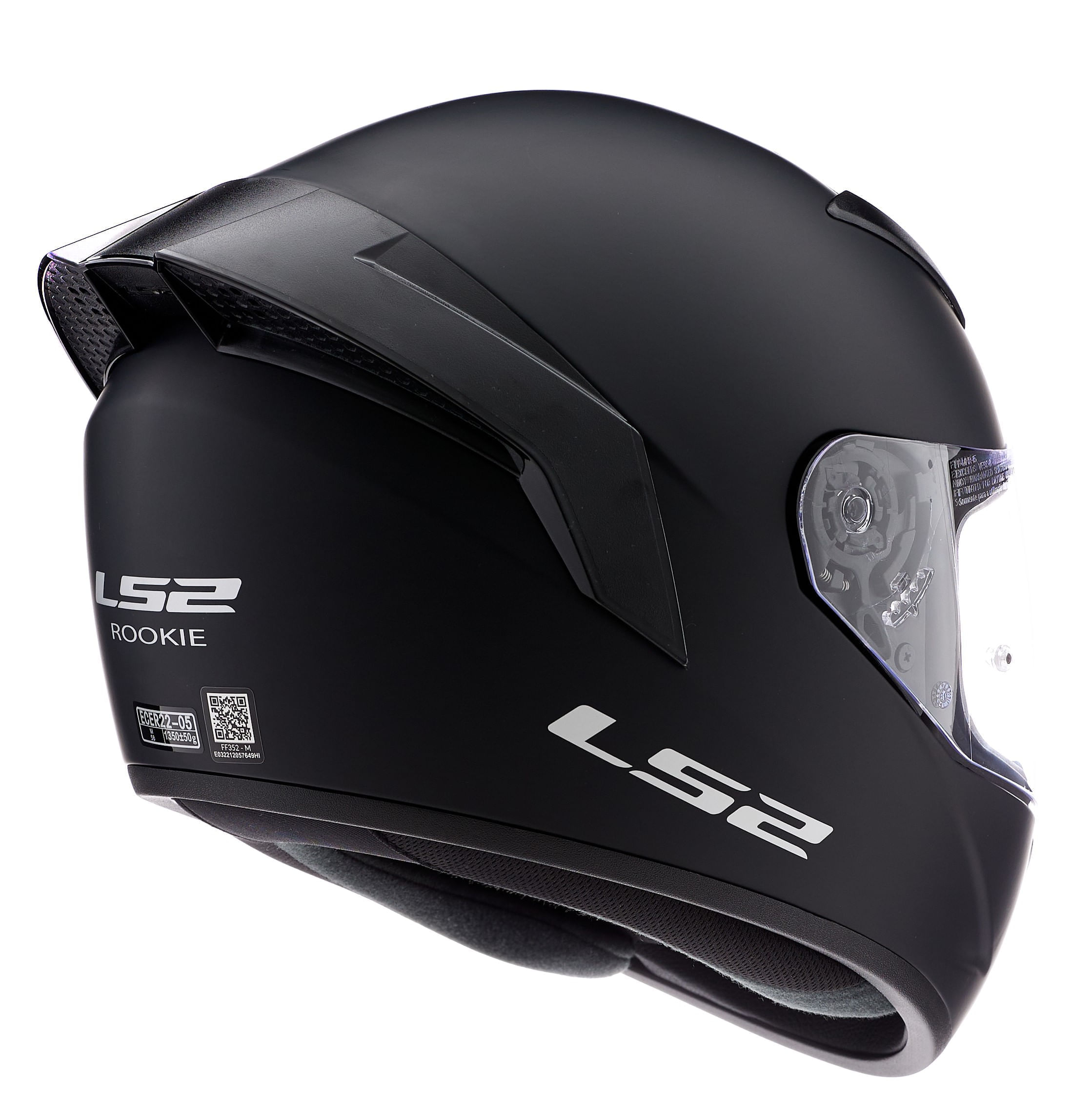 Casco LS2 352 Rookie Solid Negro / Mate
