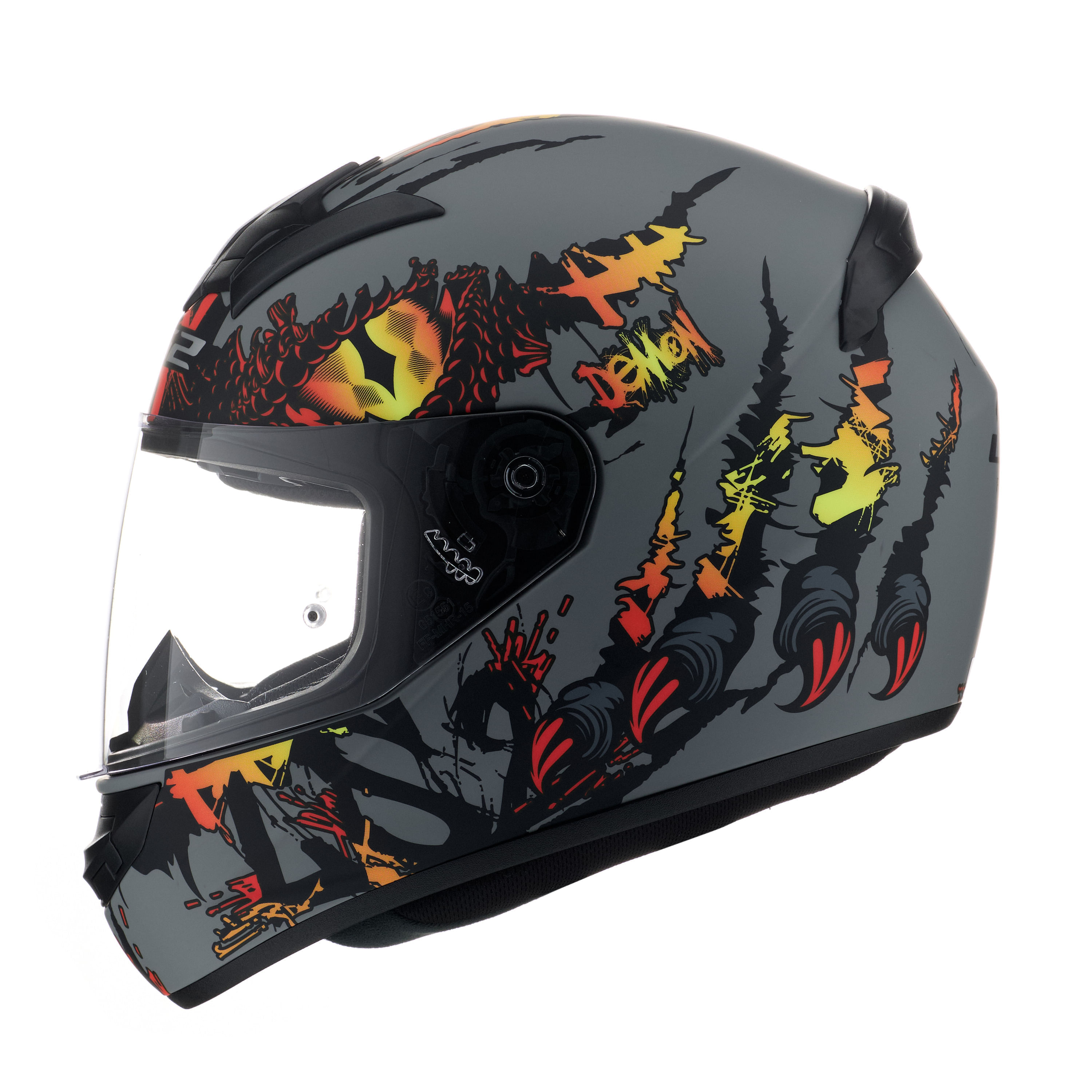 Casco LS2 352 Rookie Demon Gris / Rojo / Mate