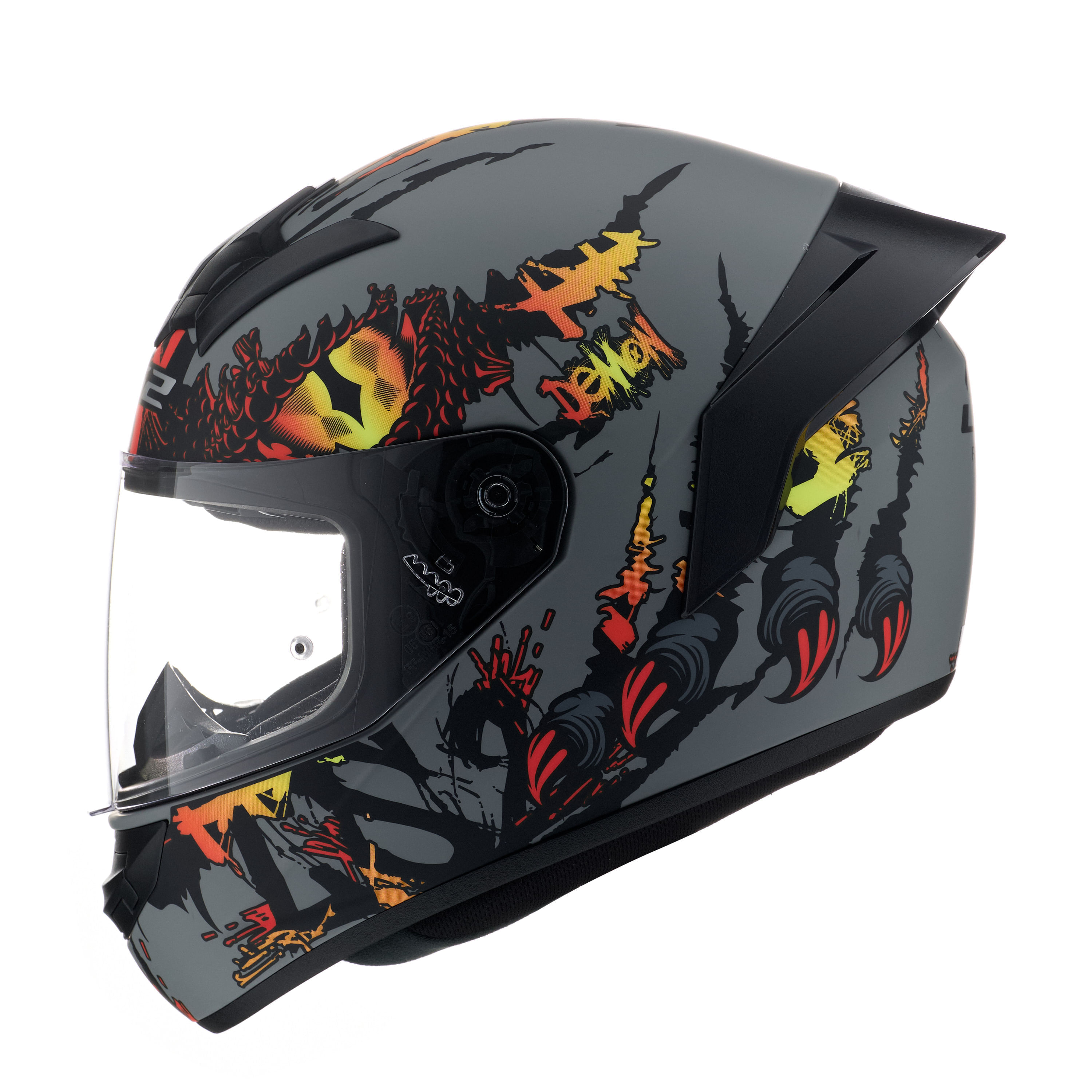 Casco LS2 352 Rookie Demon Gris / Rojo / Mate