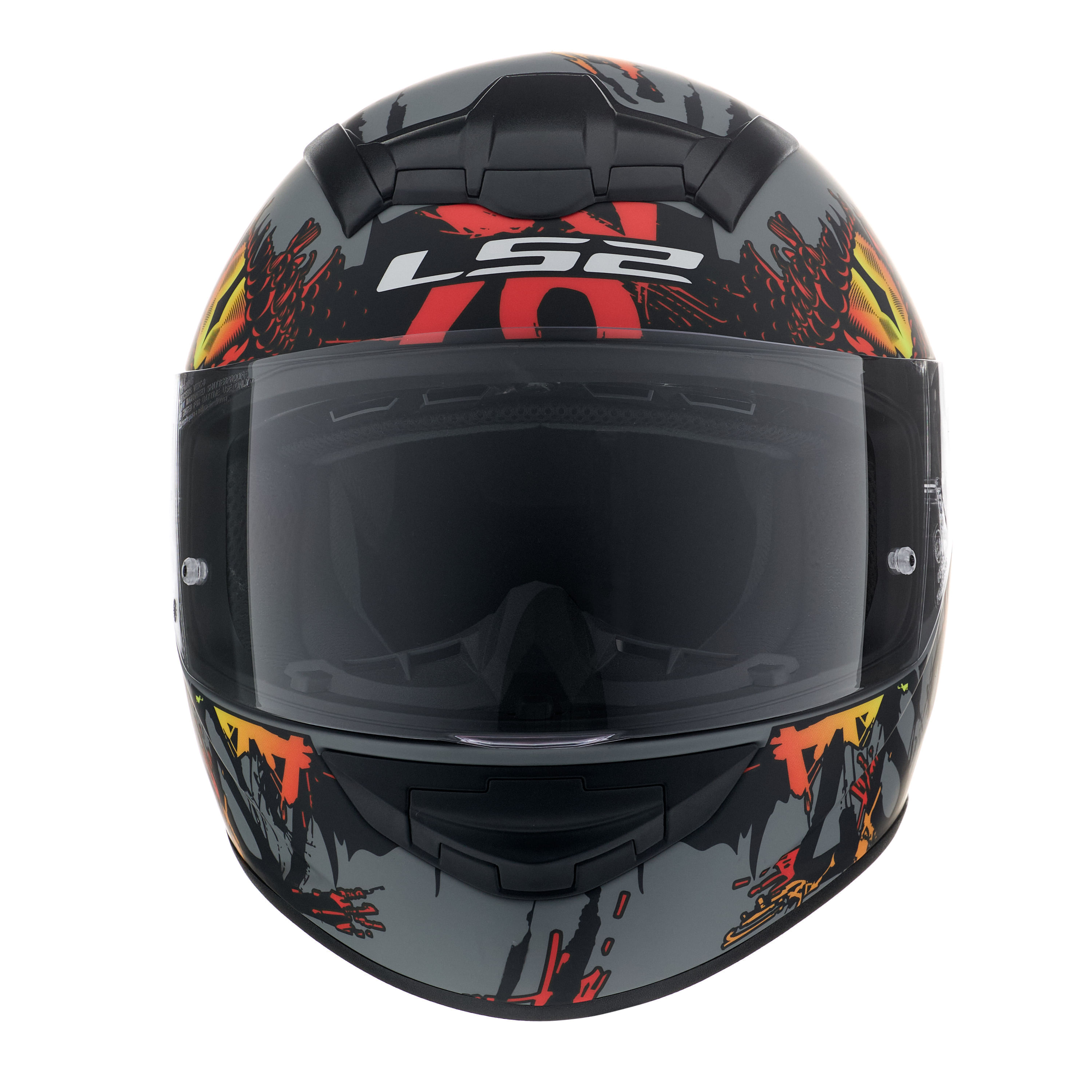Casco LS2 352 Rookie Demon Gris / Rojo / Mate