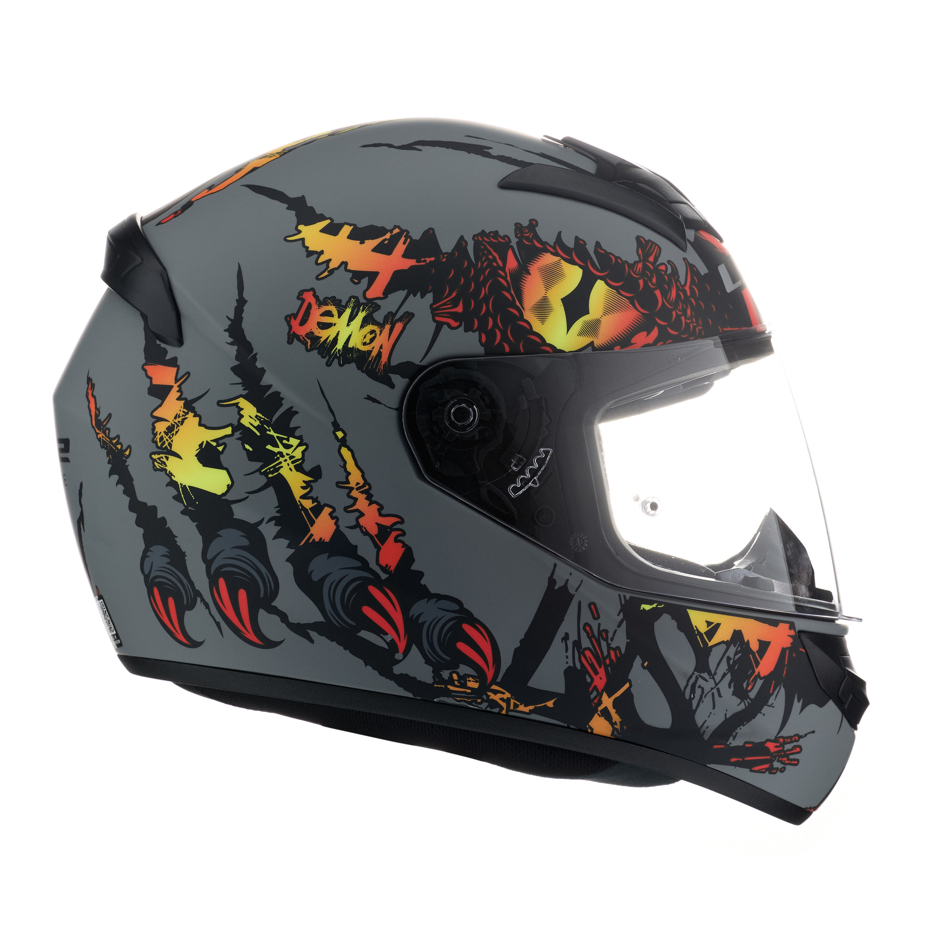 Casco LS2 352 Rookie Demon Gris / Rojo / Mate