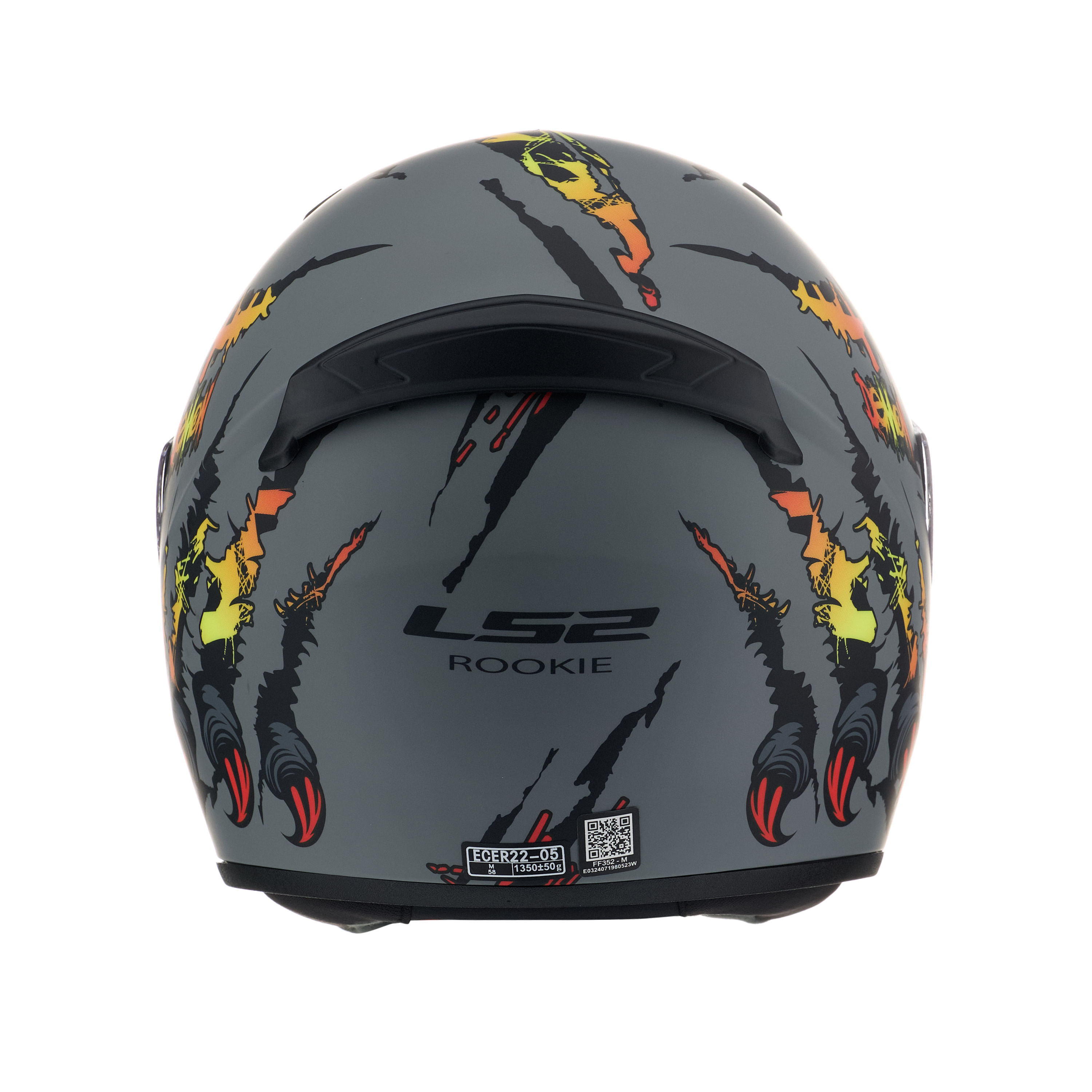 Casco LS2 352 Rookie Demon Gris / Rojo / Mate | Servicom
