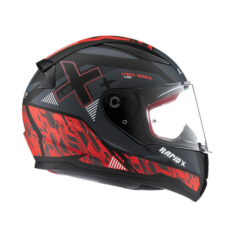 Casco LS2 353 Rapid X-Treet Negro / Rojo / Mate