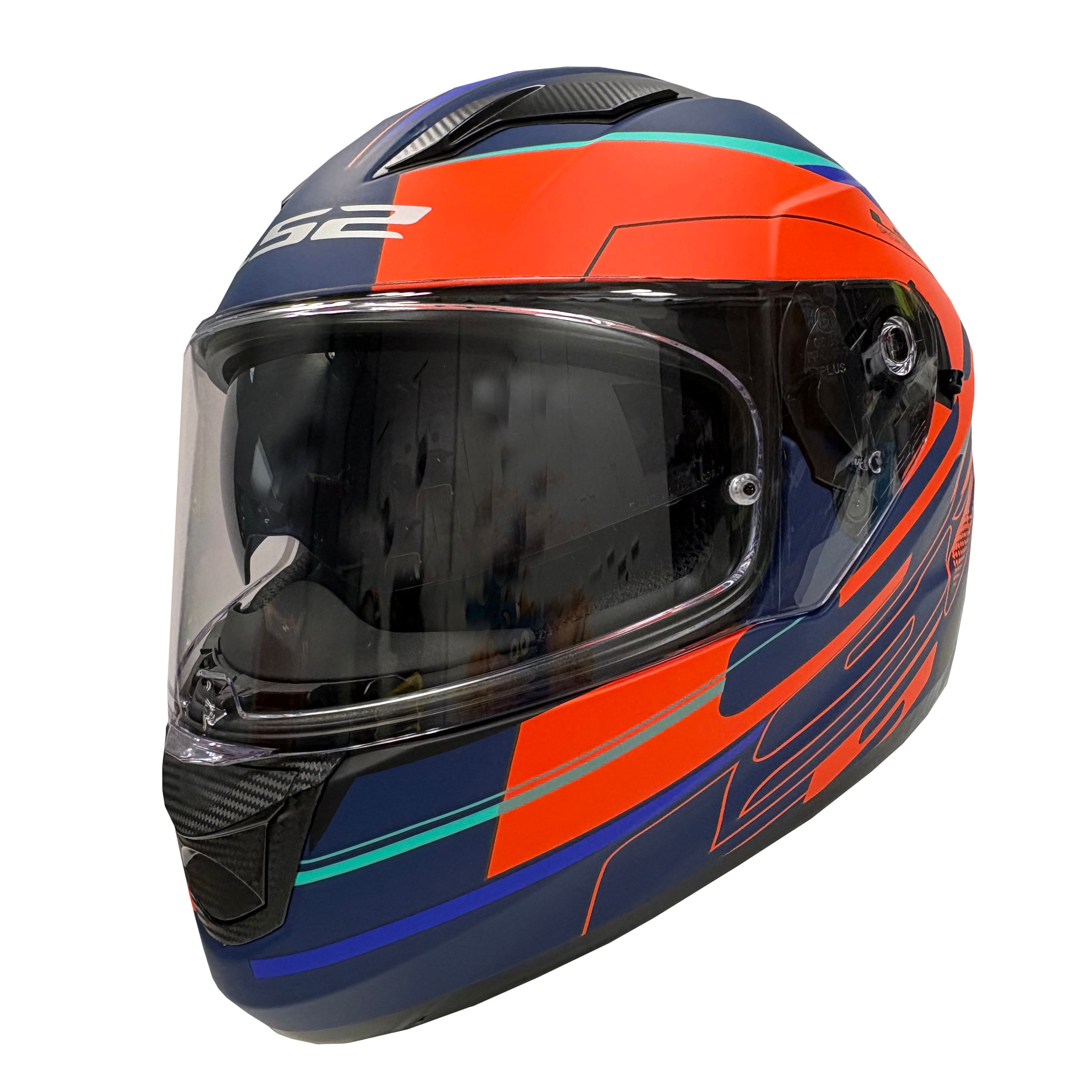 Casco LS2 320 Stream Ixel Azul / Naranja / Mate