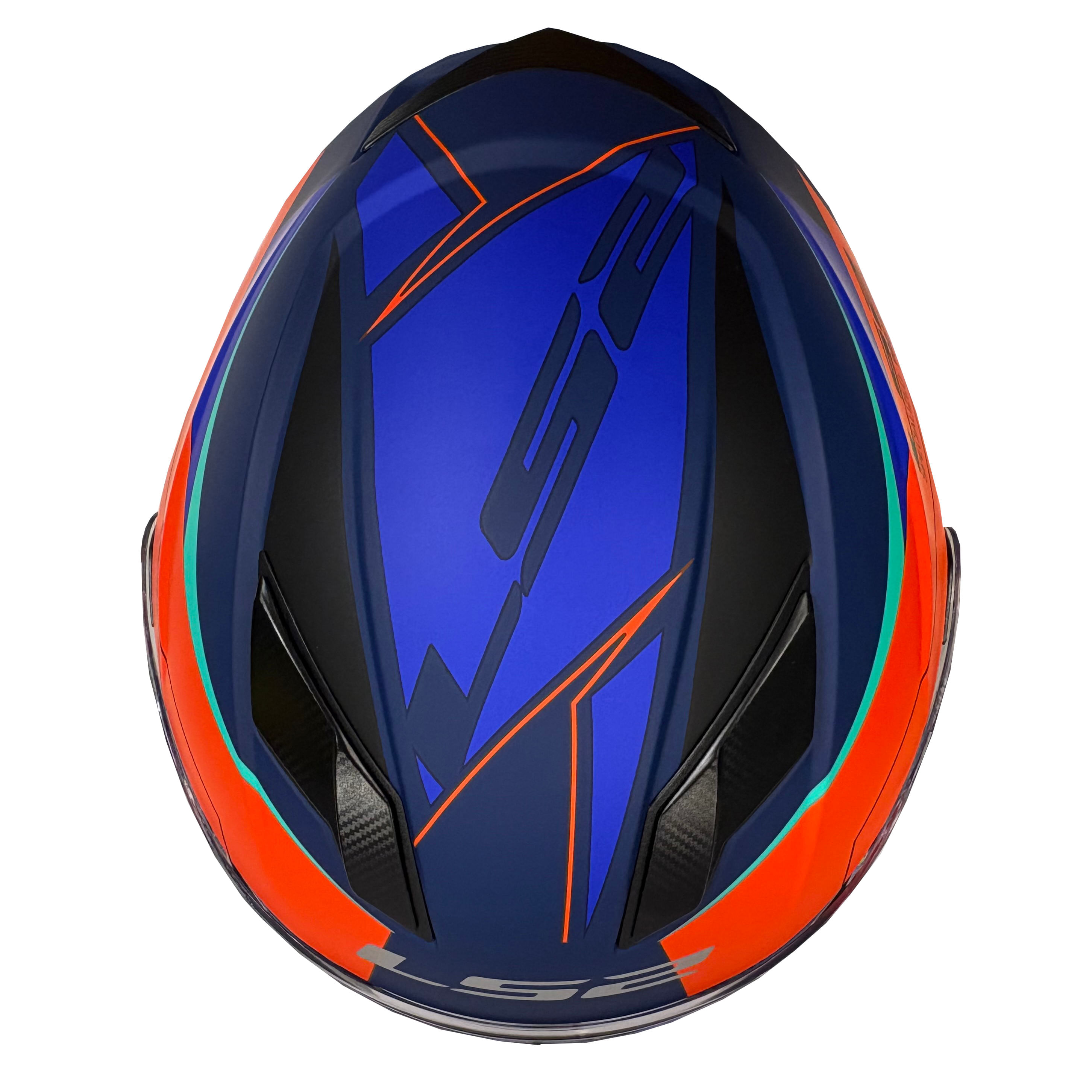 Casco LS2 320 Stream Ixel Azul / Naranja / Mate