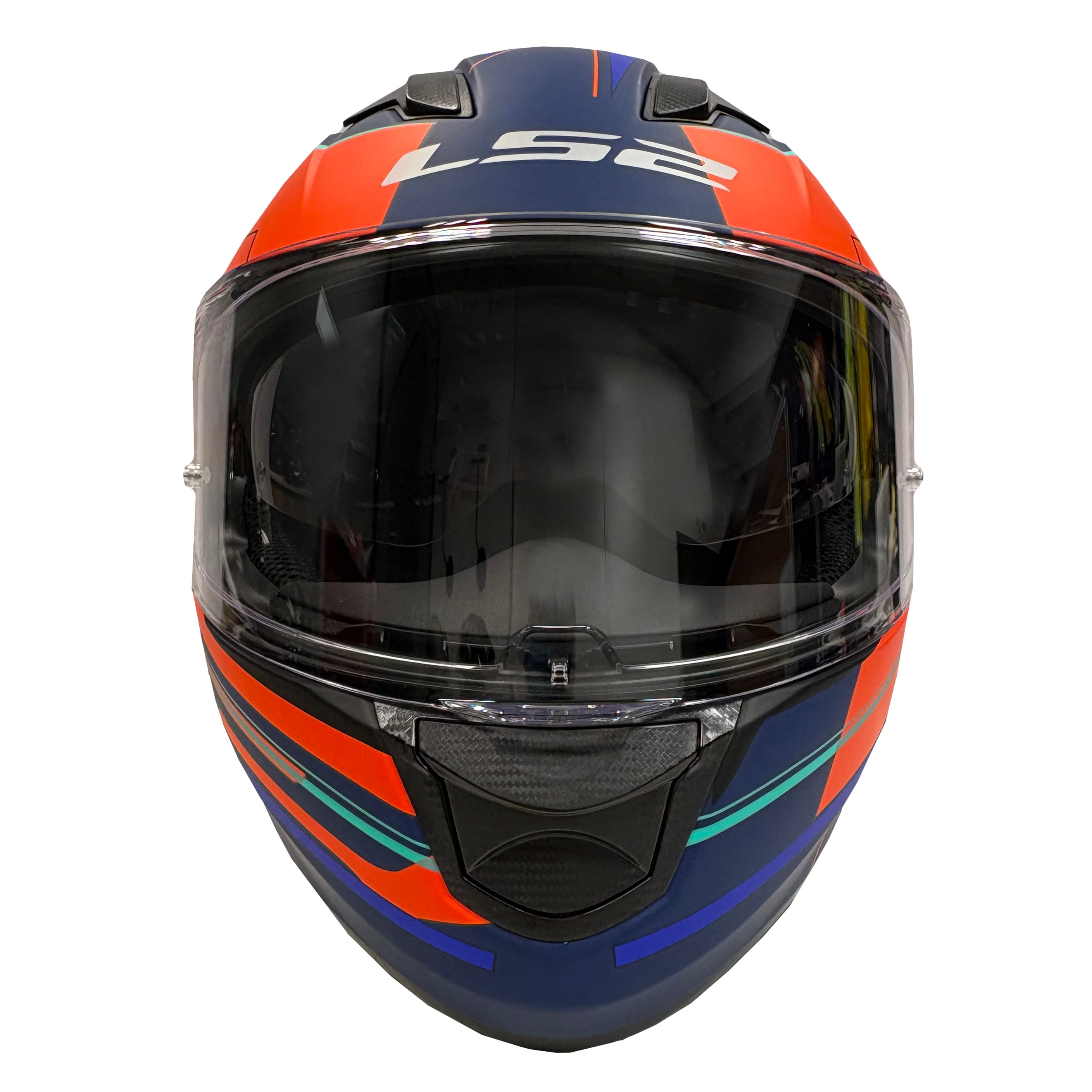 Casco LS2 320 Stream Ixel Azul / Naranja / Mate