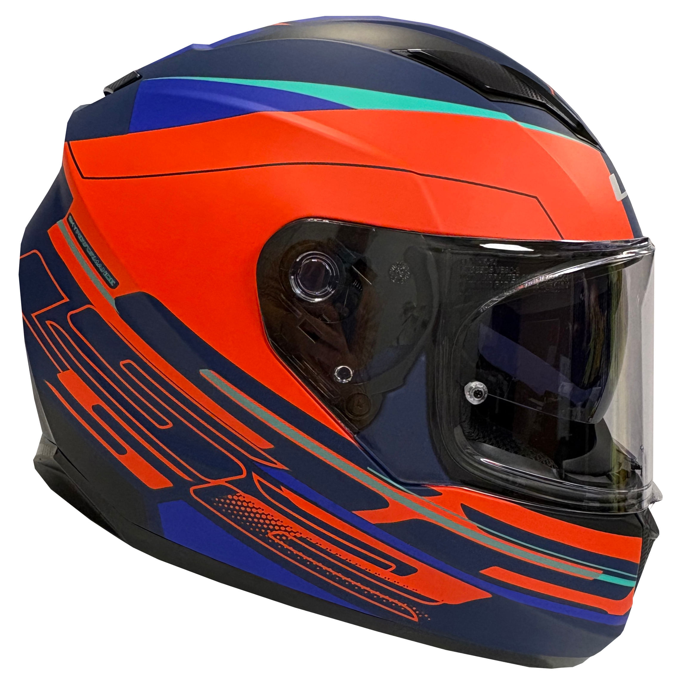 Casco LS2 320 Stream Ixel Azul / Naranja / Mate