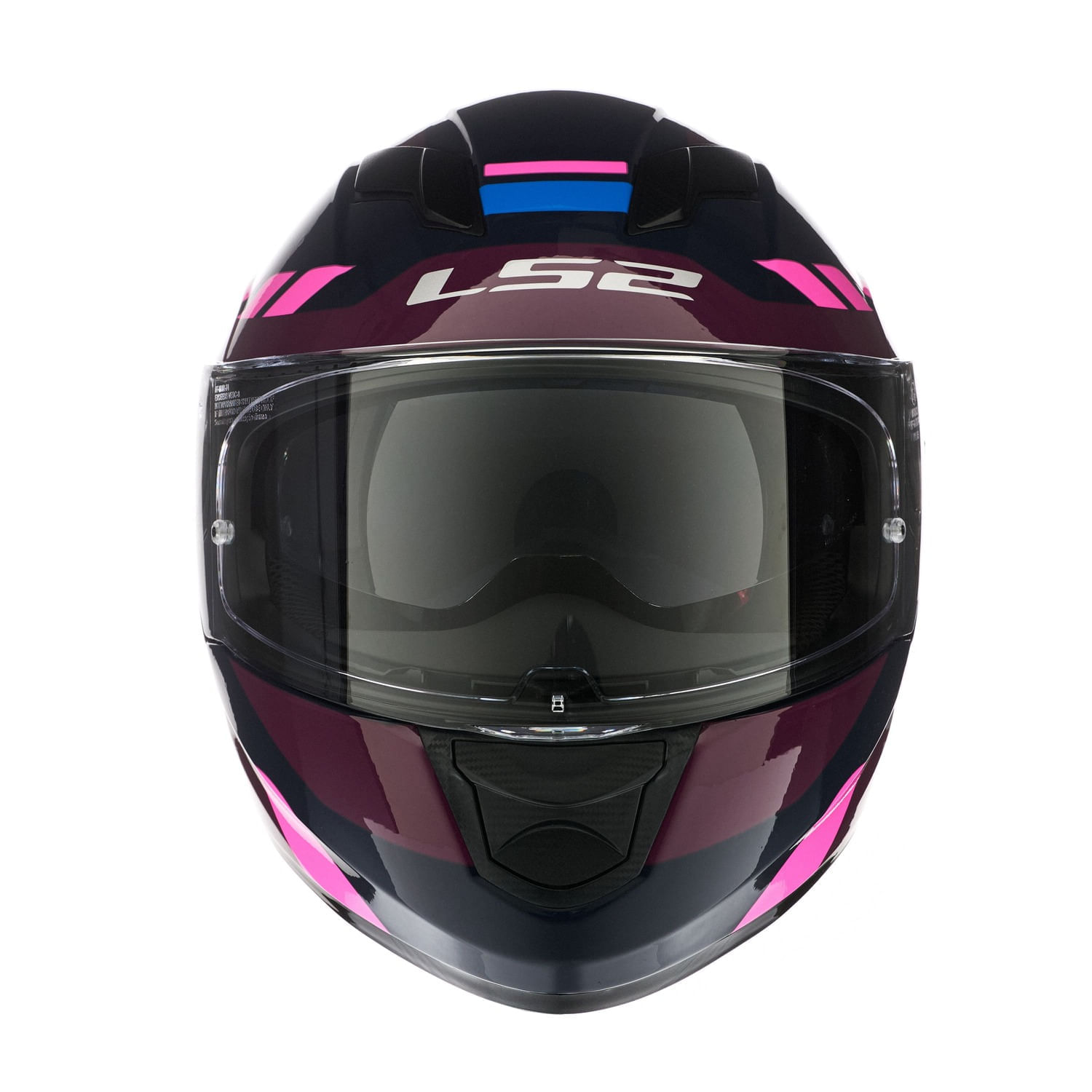 Casco LS2 320 Stream Evo Enter Azul / Rosa / Brillo