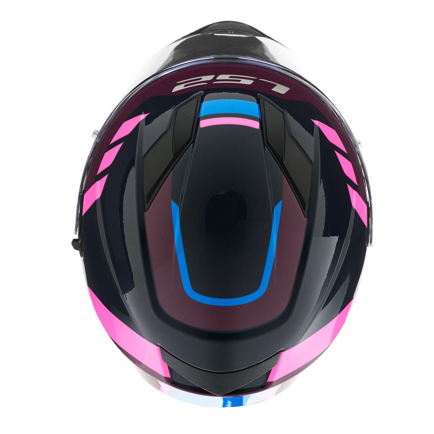Casco LS2 320 Stream Evo Enter Azul / Rosa / Brillo