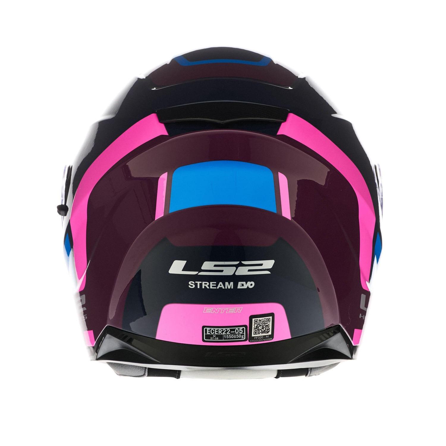 Casco LS2 320 Stream Evo Enter Azul / Rosa / Brillo