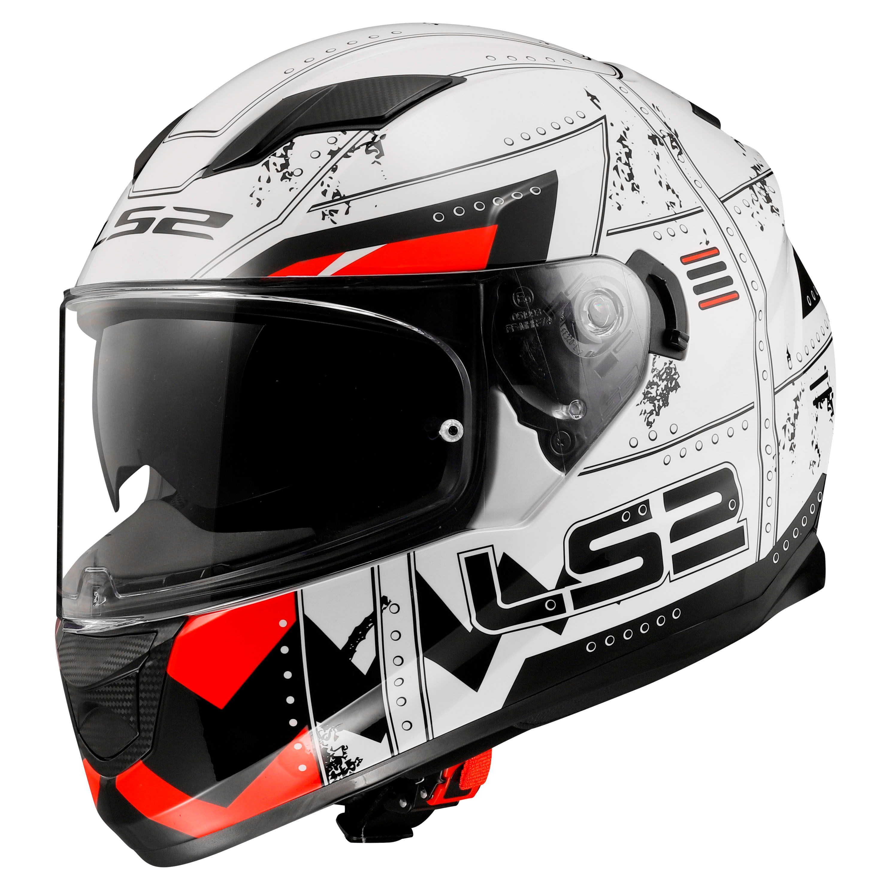 Casco LS2 320 Stream Evo Max Blanco / Rojo / Mate