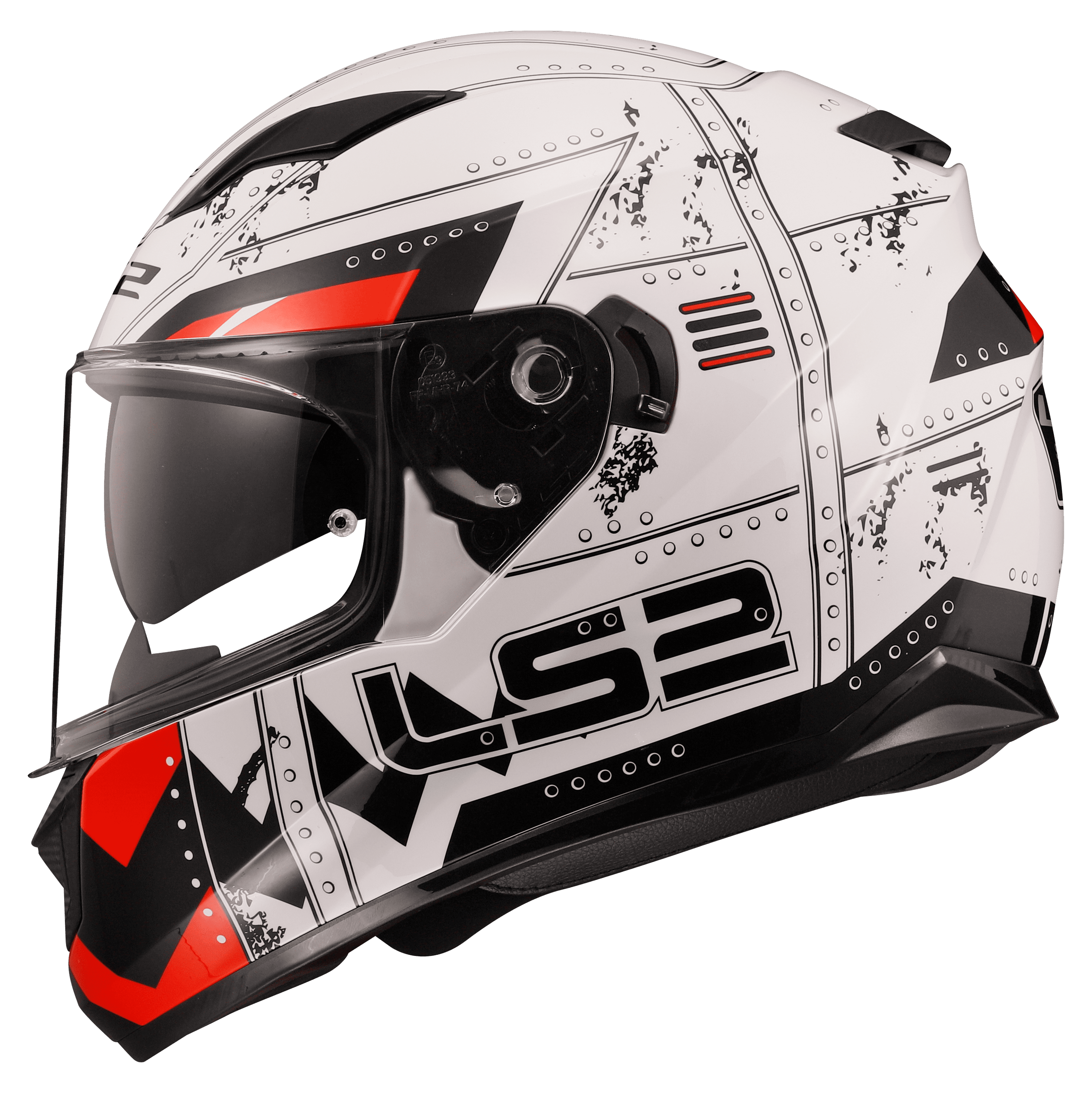 Casco LS2 320 Stream Evo Max Blanco / Rojo / Mate
