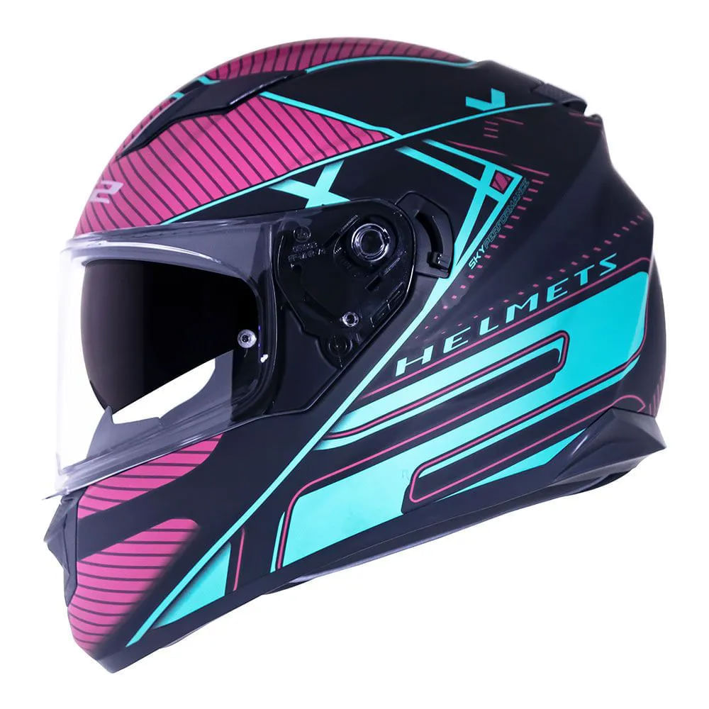 Casco LS2 320 Stream Evo Level Celeste / Rosa / Mate