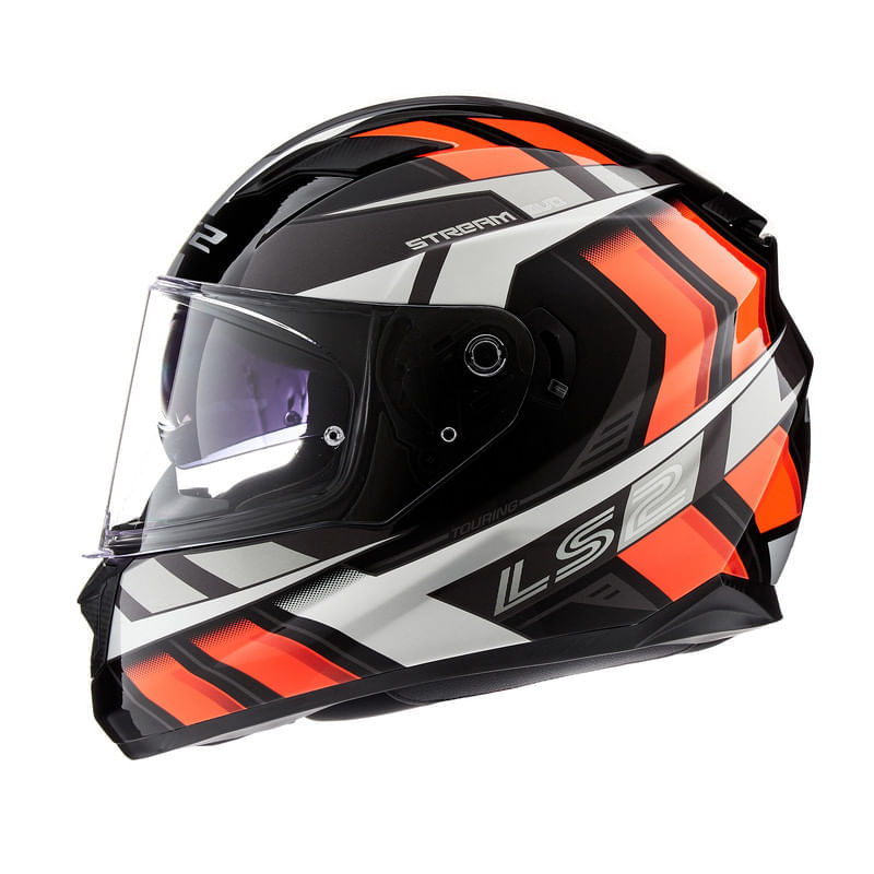 Casco LS2 320 Stream Loop Naranja / Negro / Brillo