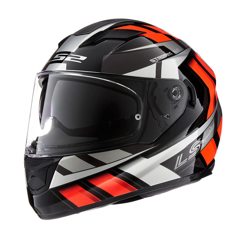 Casco LS2 320 Stream Loop Naranja / Negro / Brillo