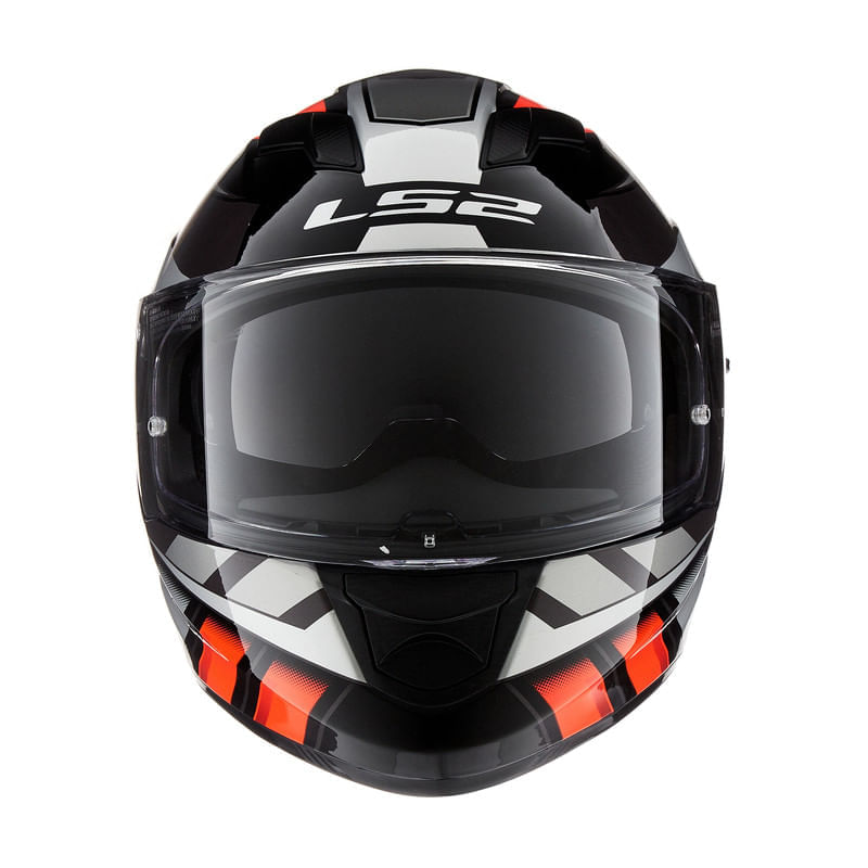 Casco LS2 320 Stream Loop Naranja / Negro / Brillo